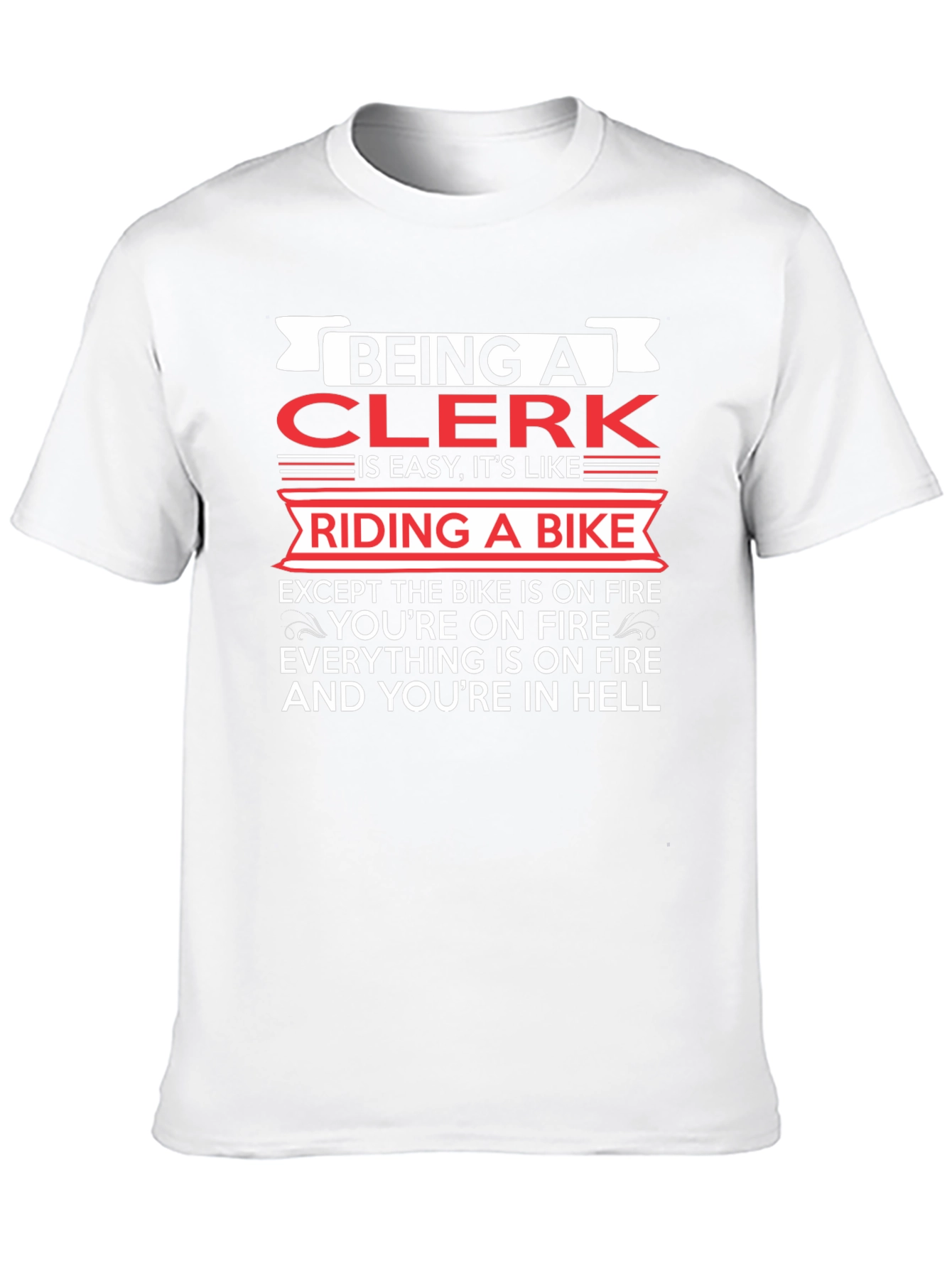 Black Being A Clerk Funny Graphic T-Shirt view 10