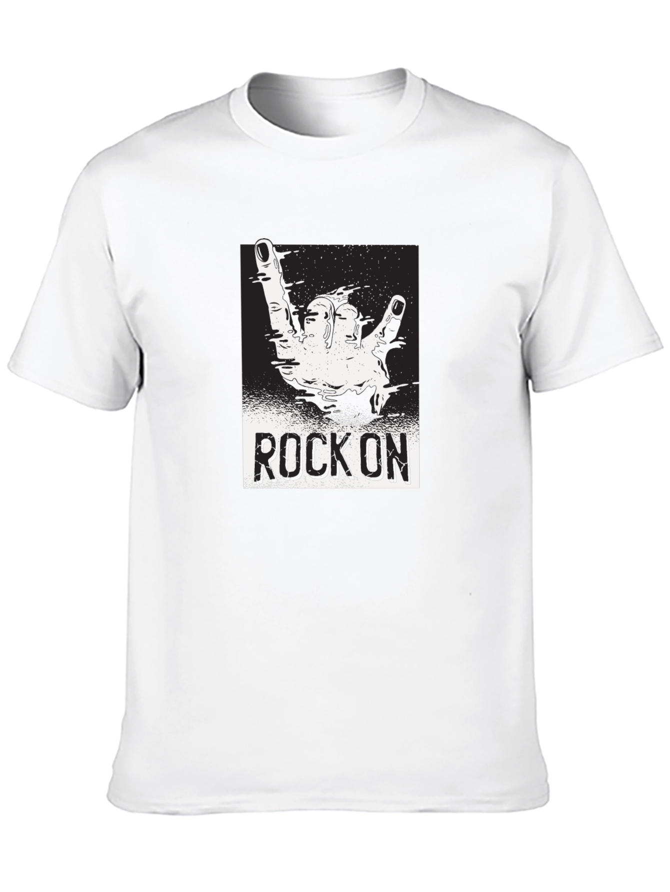 Black Rock On Graphic Black T-Shirt view 10