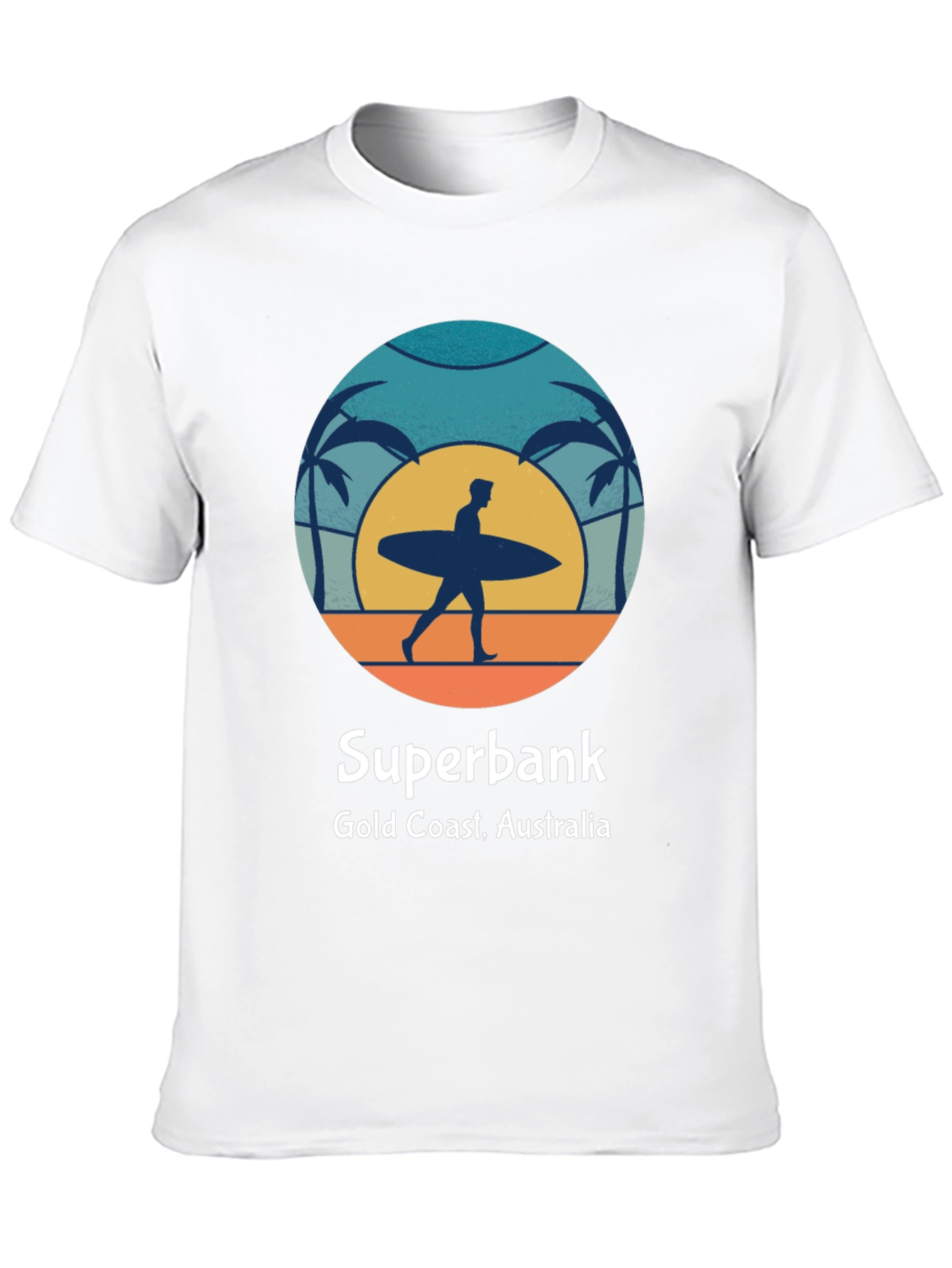 Black Superbank Gold Coast Surfer Graphic T-Shirt view 10
