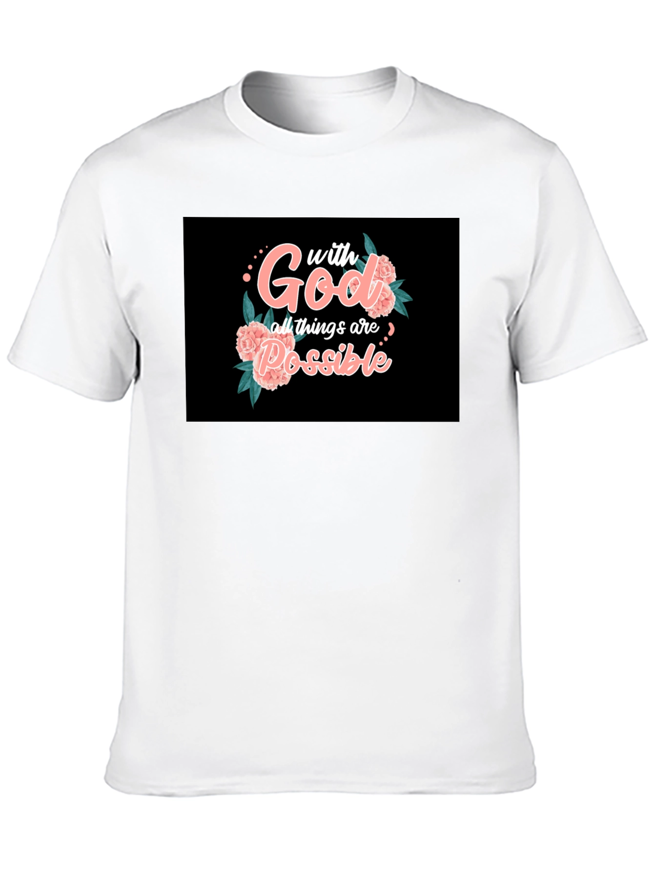 Black Faith T-Shirt: With God, All Things Are Possible  view 10