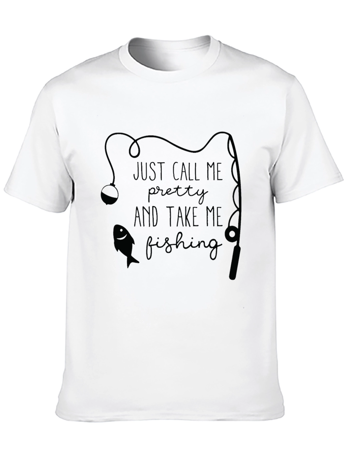 Black Fishing Graphic Tee - Just Call Me Pretty T-Shirt view 10