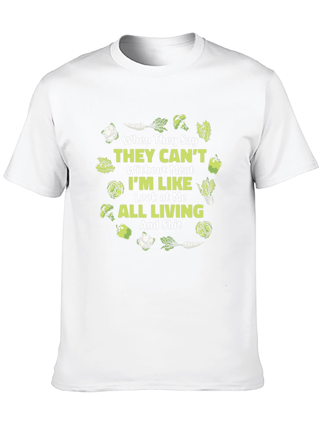 Black Vegan T-Shirt: All Living Funny Tee view 10