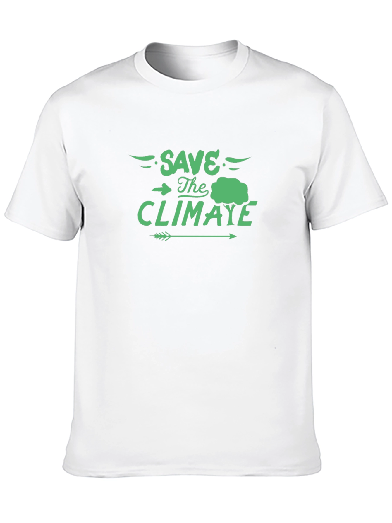 Black Save The Climate Black T-Shirt - Eco Friendly view 10