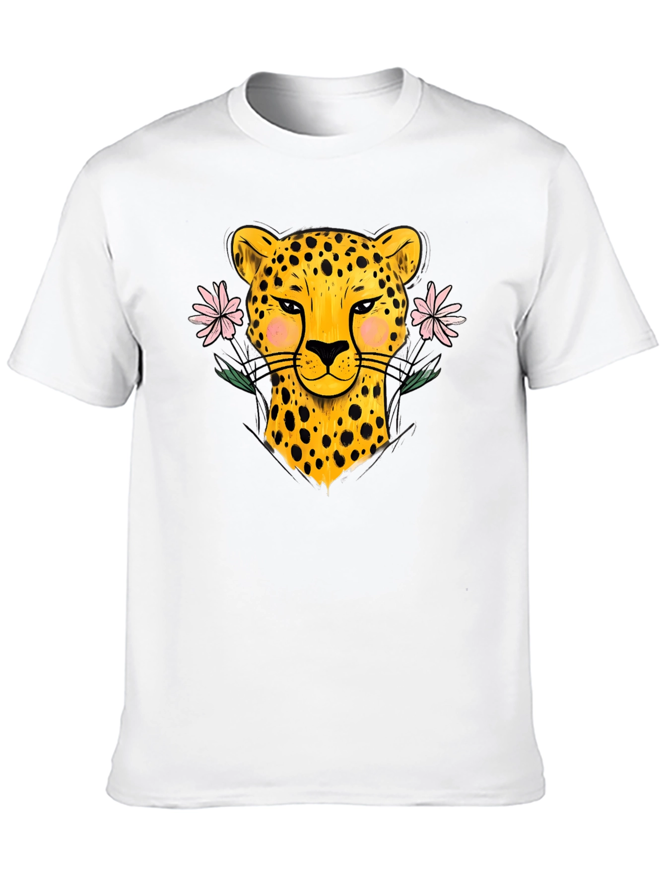 Black Leopard & Floral Black Graphic Tee view 10