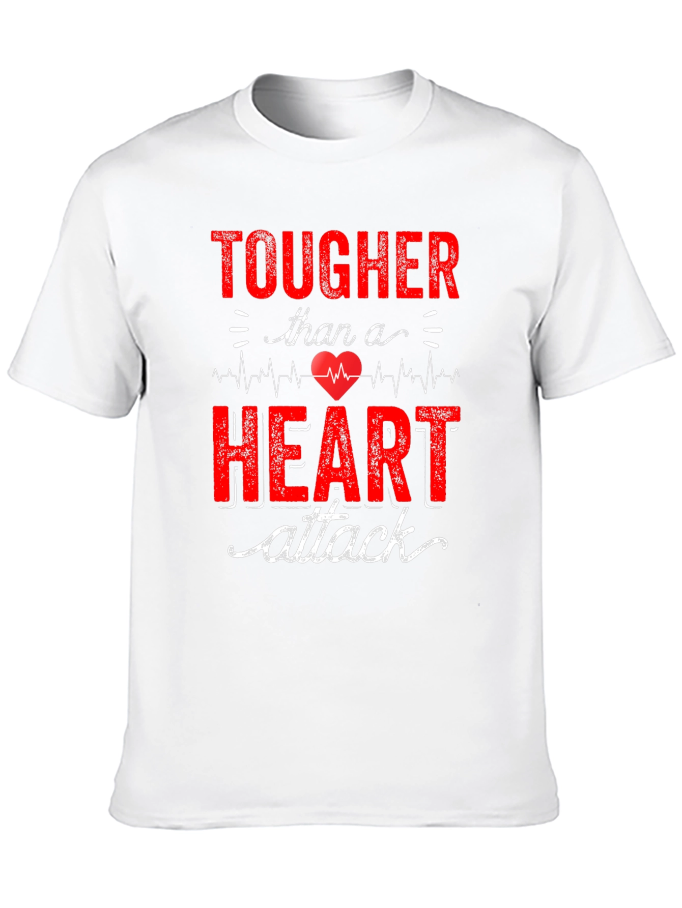 Black Tougher Than a Heart Attack Graphic Tee view 10