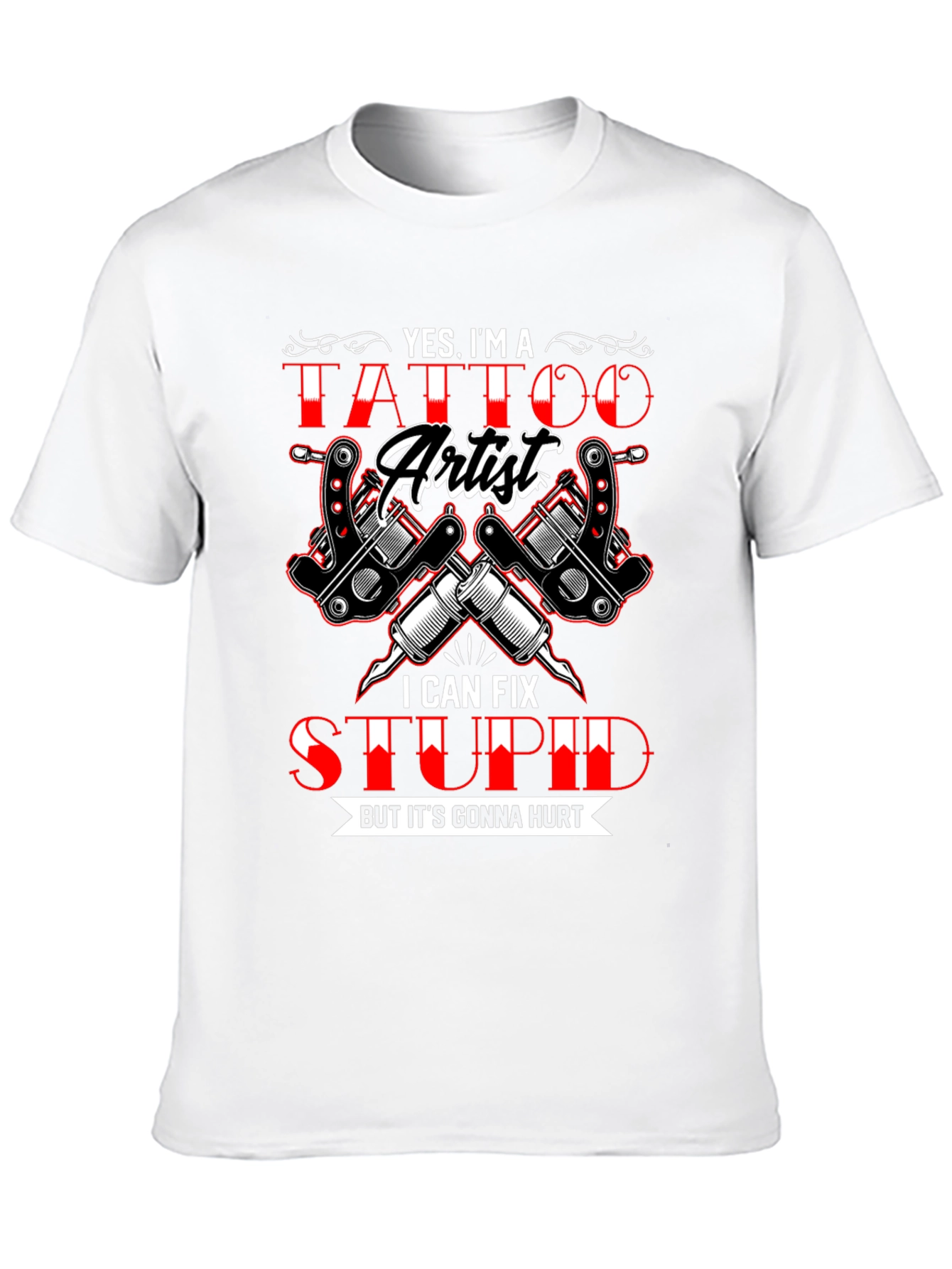 Black Tattoo Artist Humor Graphic T-Shirt view 10