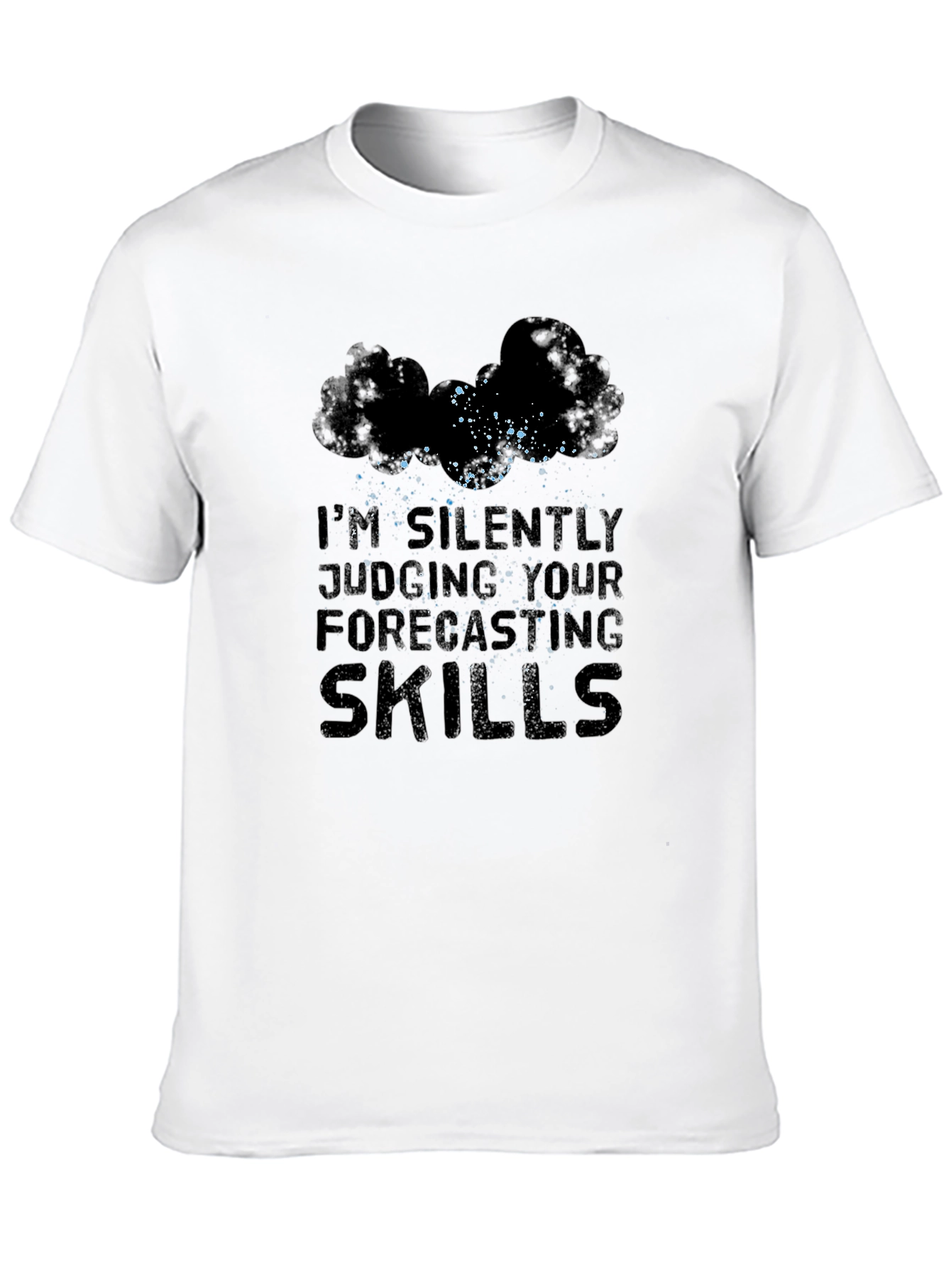 Black Humorous Weather Forecasting T-Shirt view 10