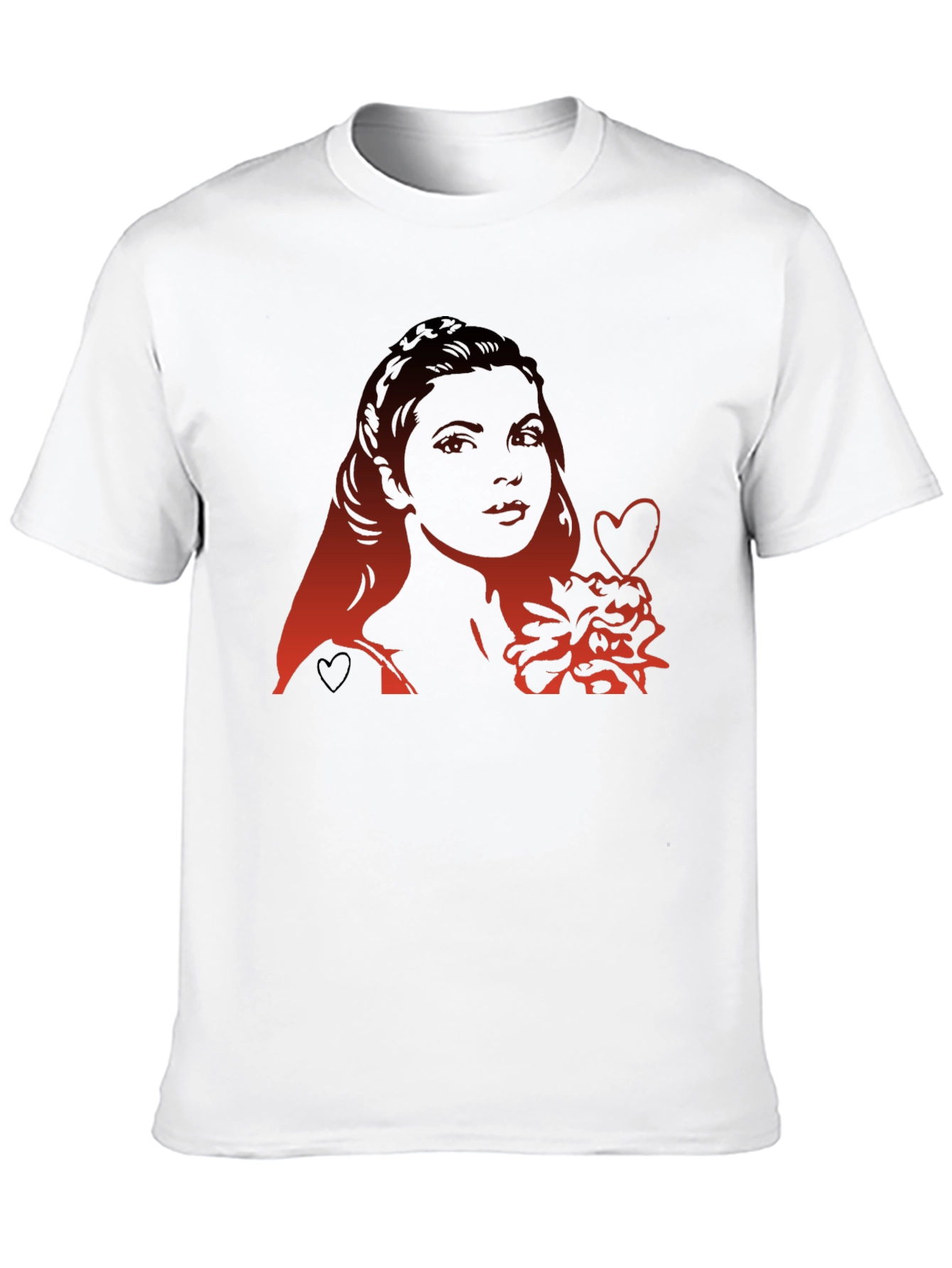 Black Woman Heart Graphic Tee - Modern Black T-Shirt view 10