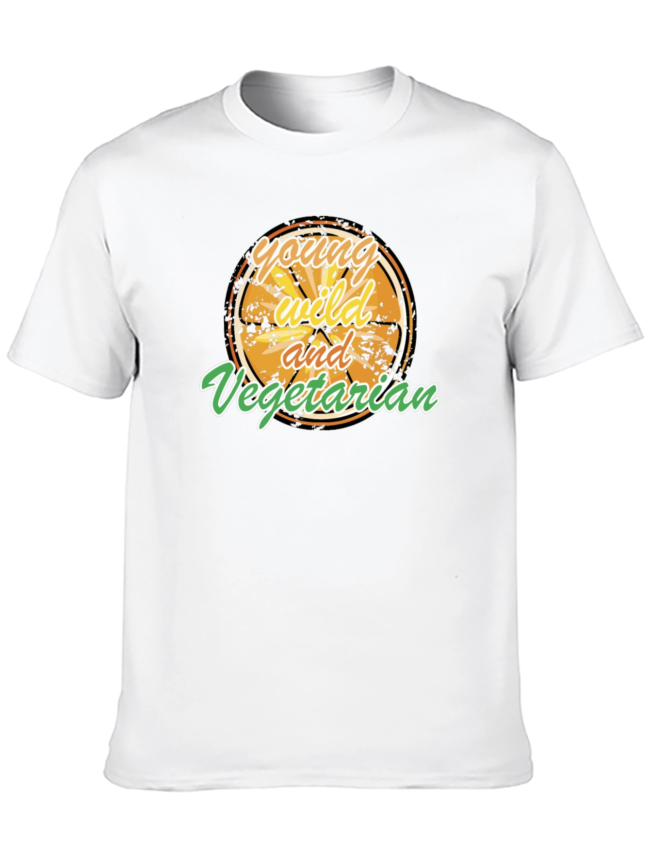 Black Young Wild and Vegetarian Graphic T-Shirt view 10