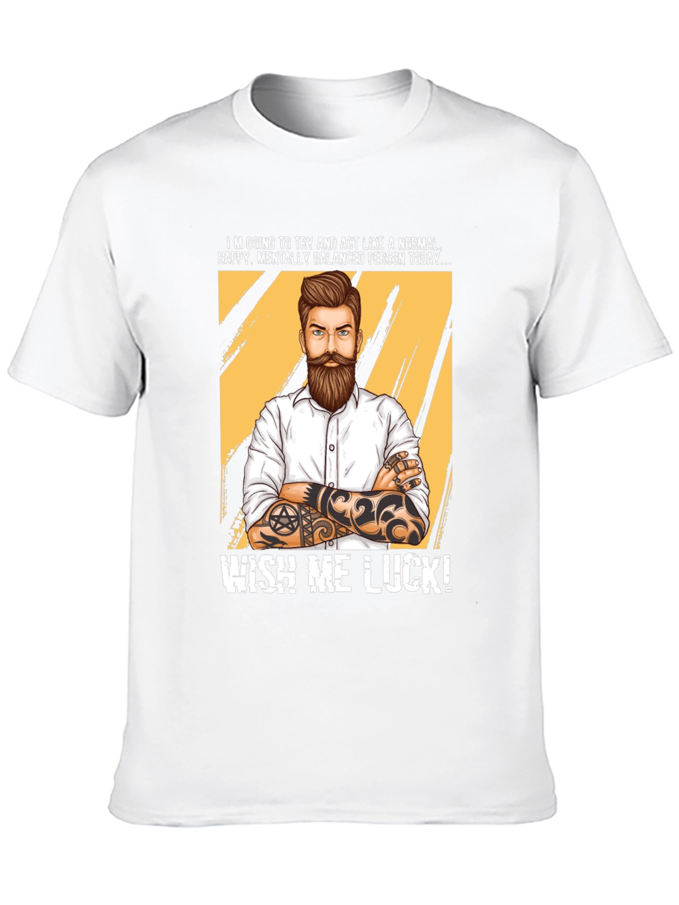 Black Wish Me Luck Graphic T-Shirt - Funny Novelty Tee view 10