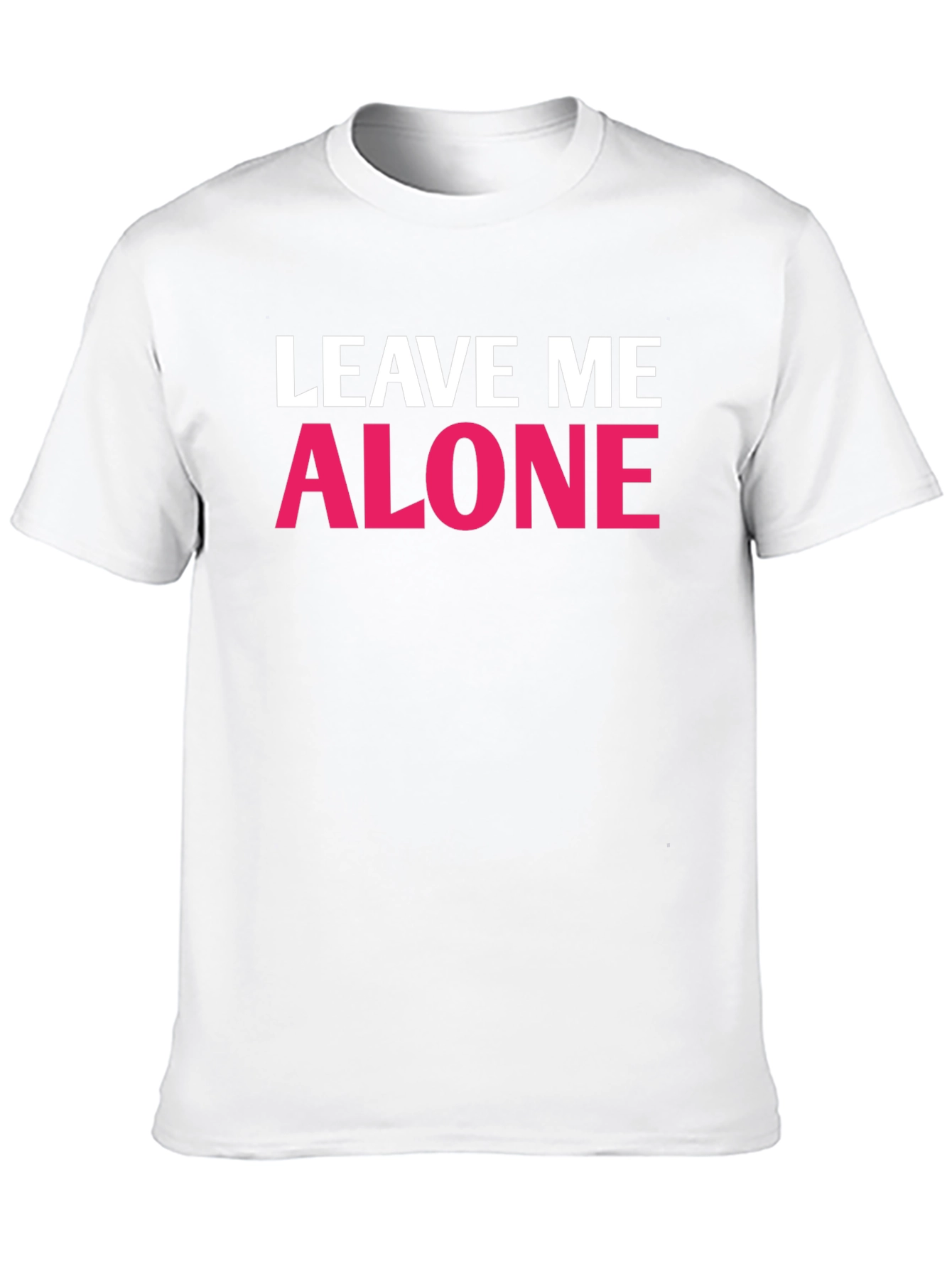 Black Leave Me Alone Graphic T-Shirt - Funny Slogan Tee view 10
