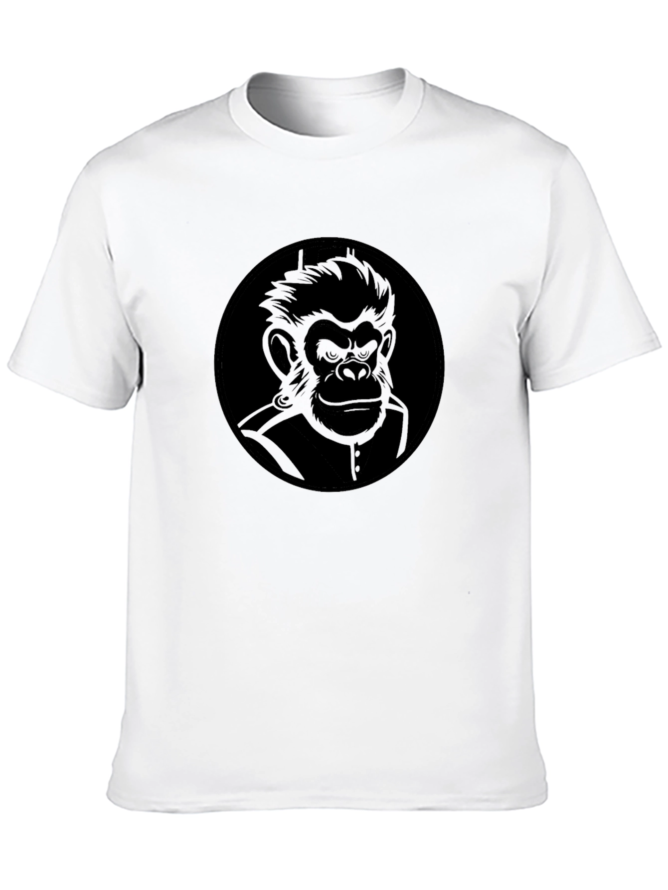 Black Bold Ape Graphic Tee - Black Crew Neck Shirt view 10