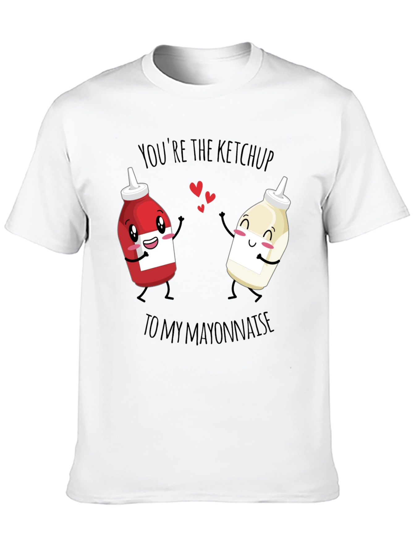 Black Ketchup to My Mayonnaise Graphic Tee - Cute Couples Shirt view 10