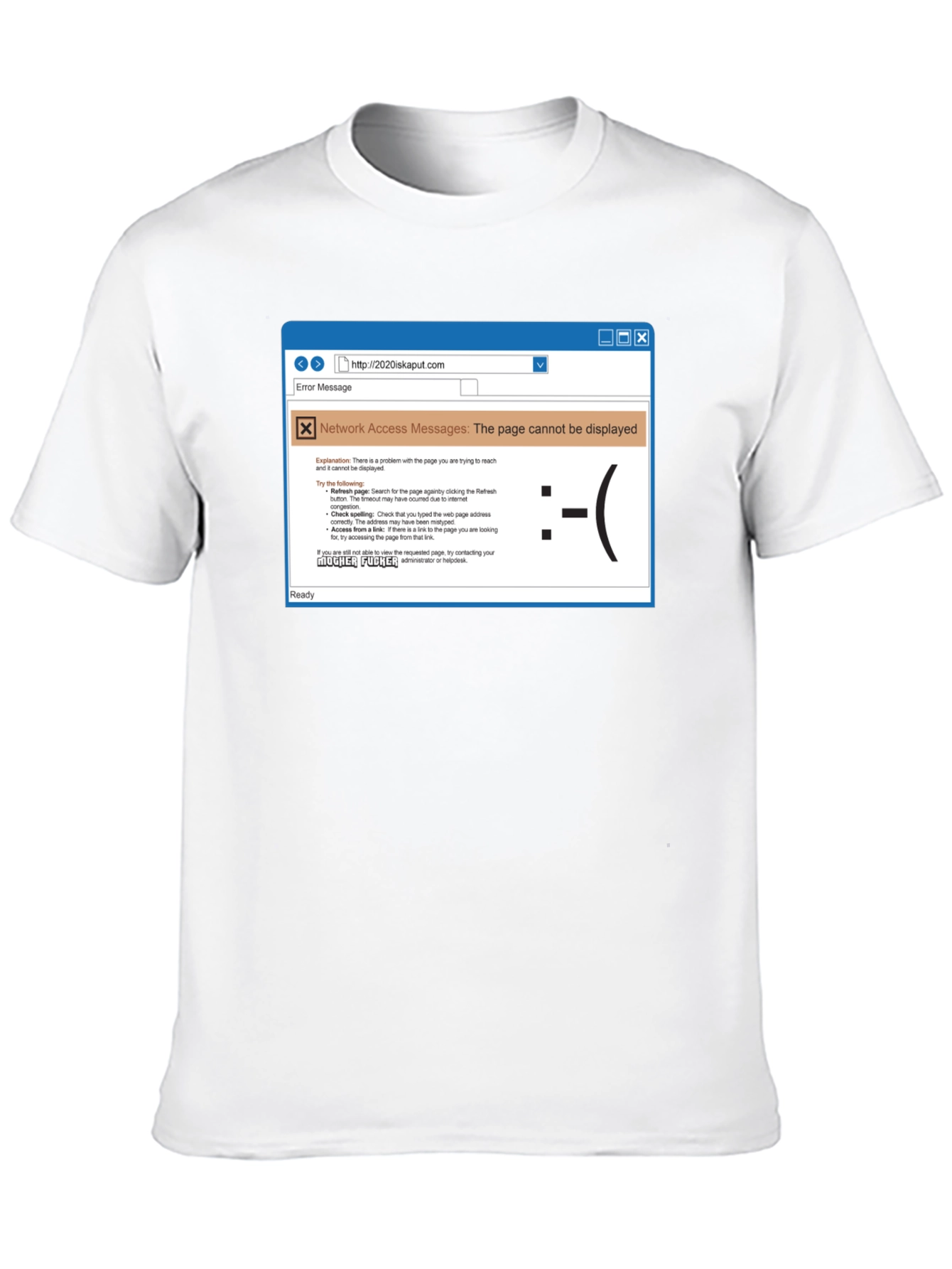 Black Funny Internet Error T-Shirt view 10