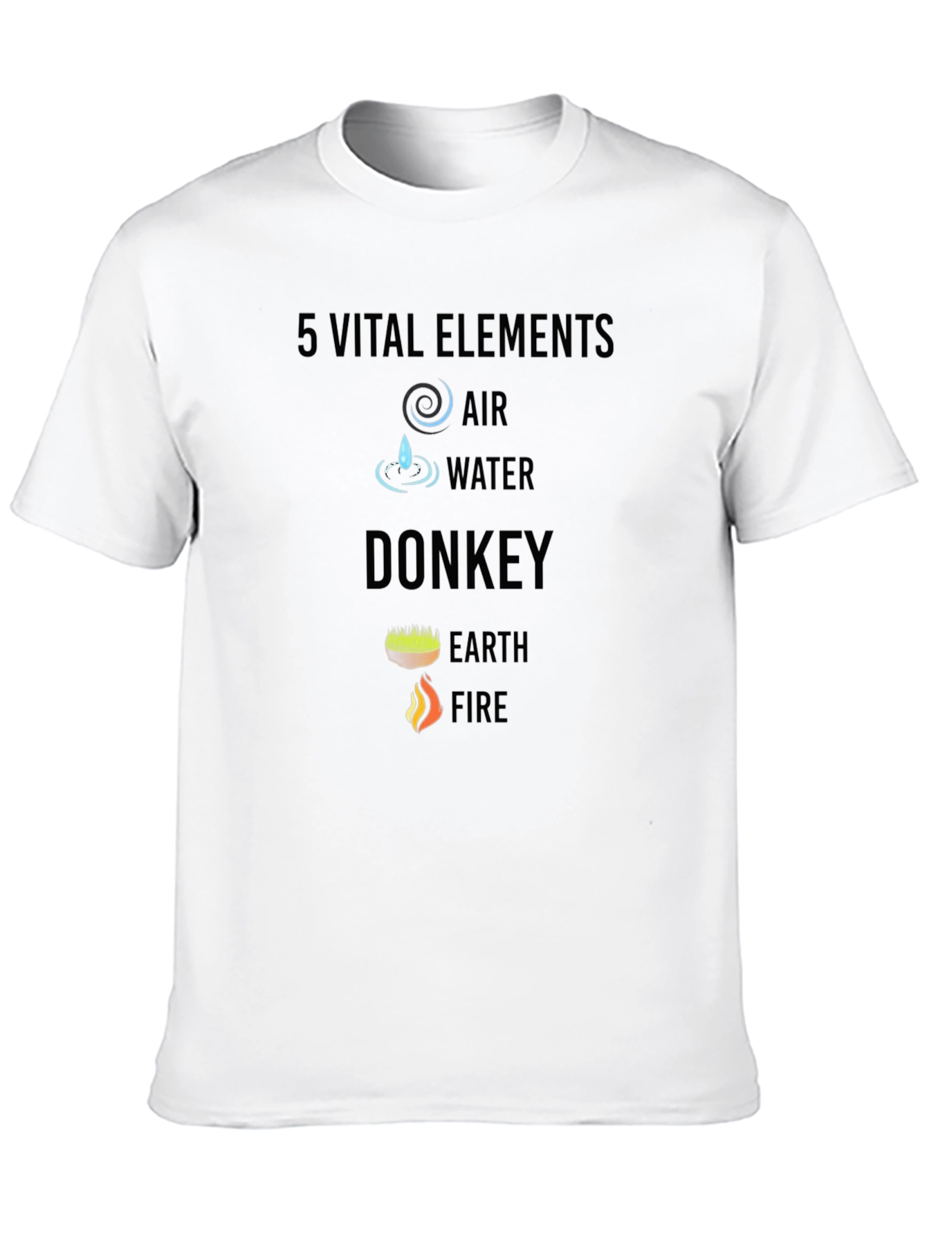 Black 5 Vital Elements Funny T-Shirt view 10