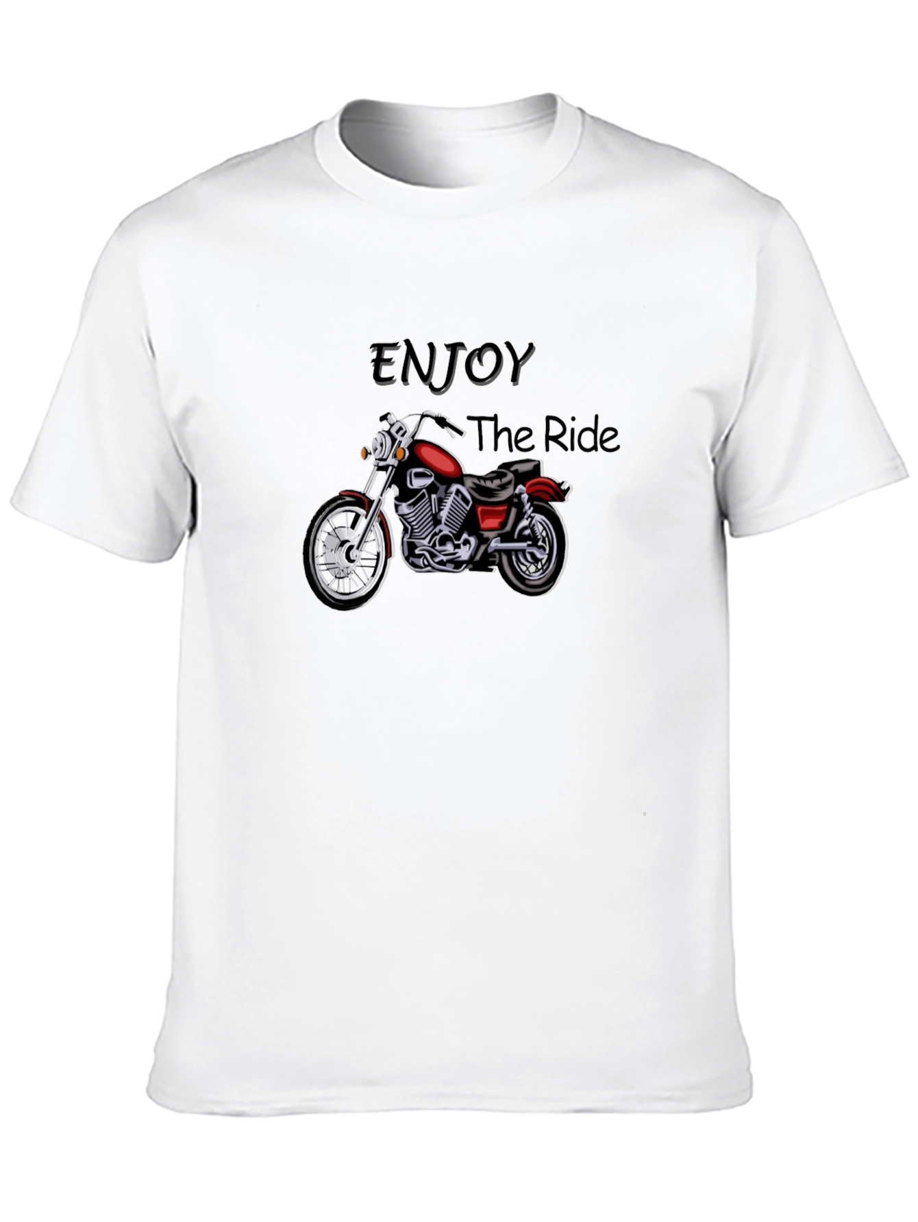 Black Enjoy The Ride Biker T-Shirt view 10