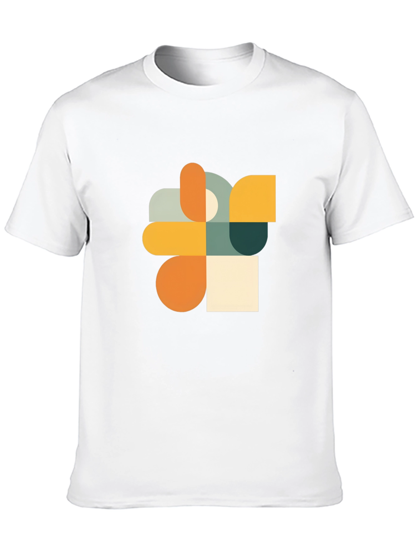 Black Modern Geometric Art Black T-Shirt view 10