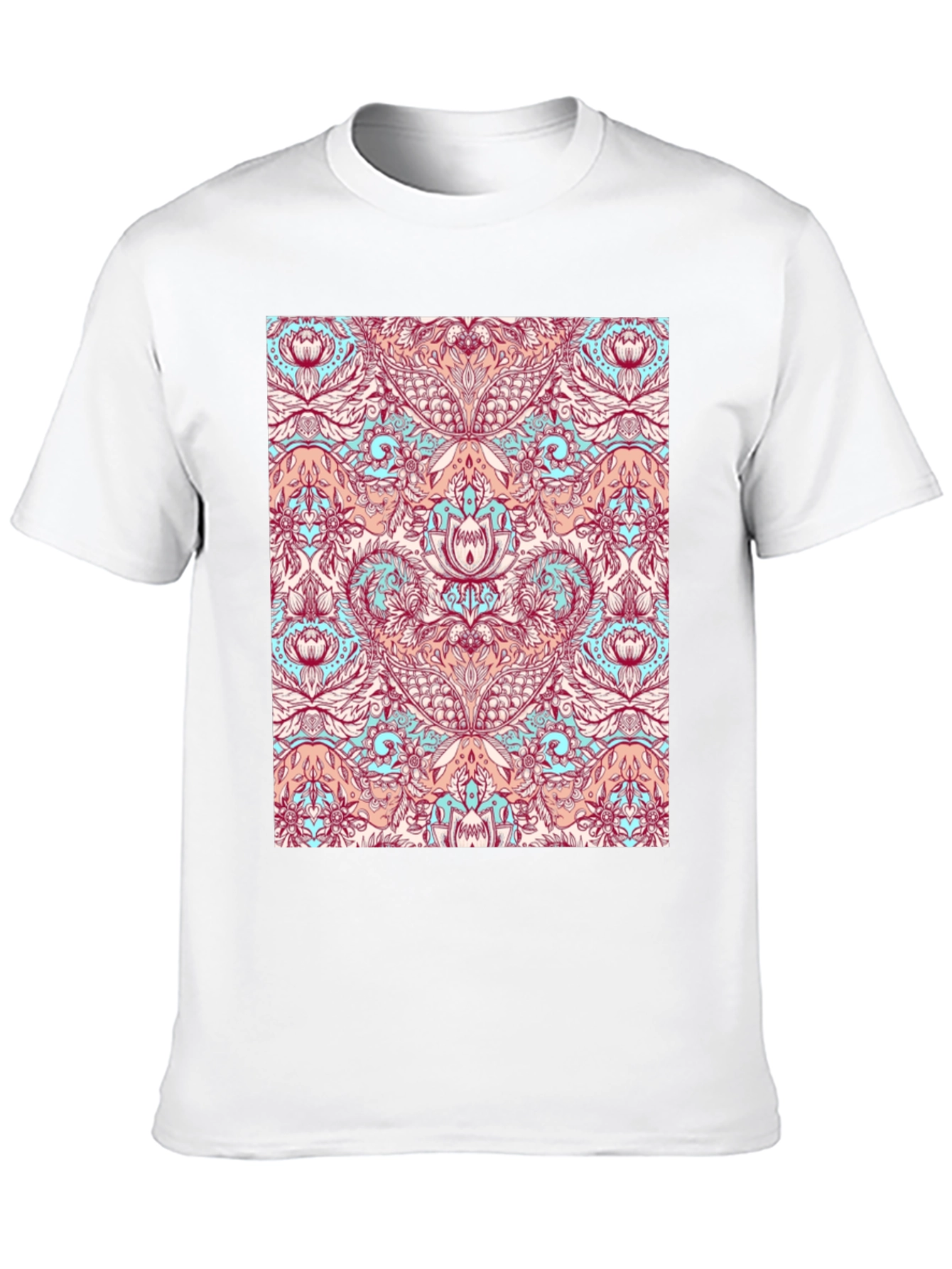 Black Floral Pattern Tee - Unique Design, Casual Style view 10