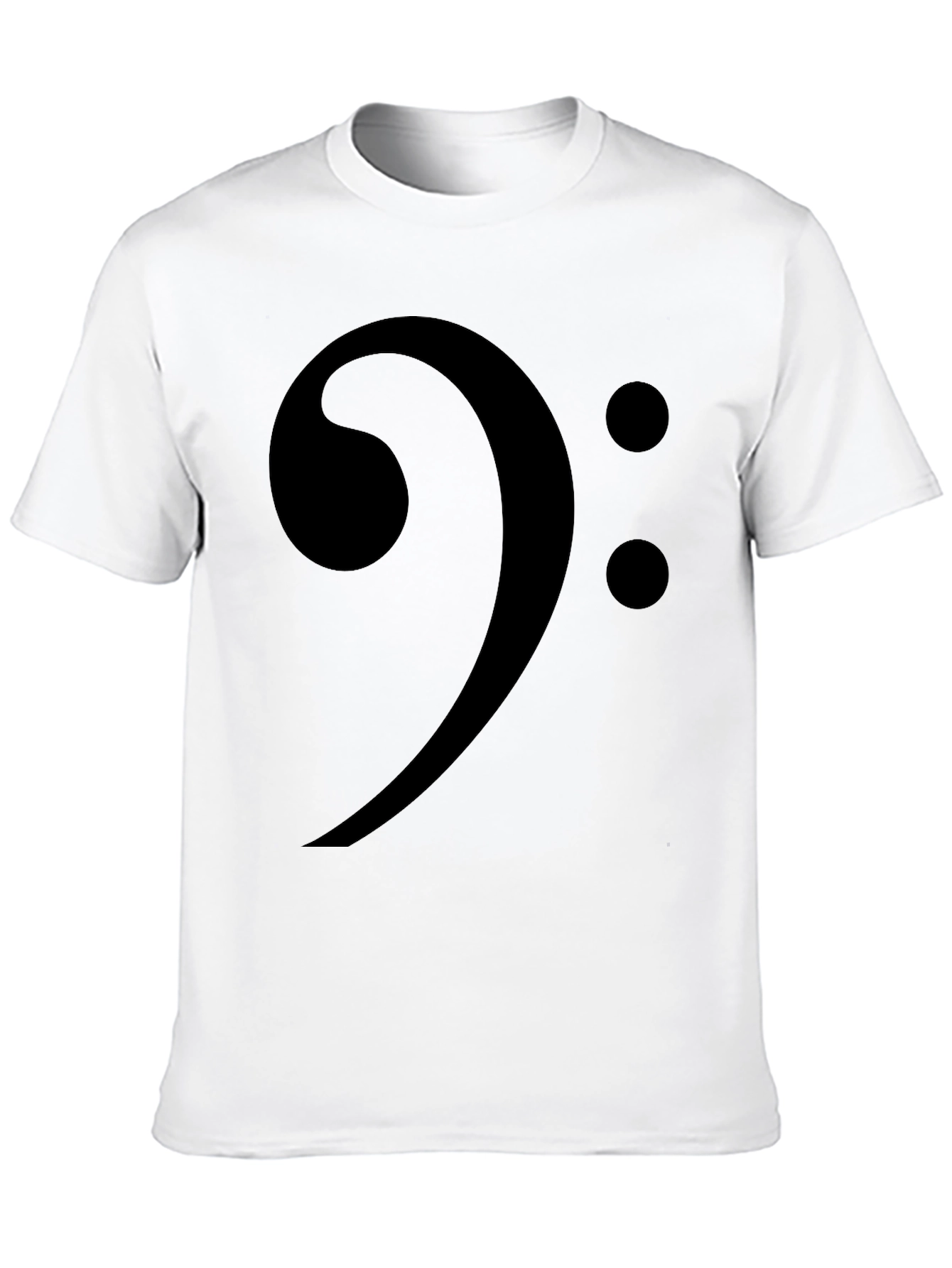 Black Bass Clef Black Graphic Tee - Music Lover Shirt view 10