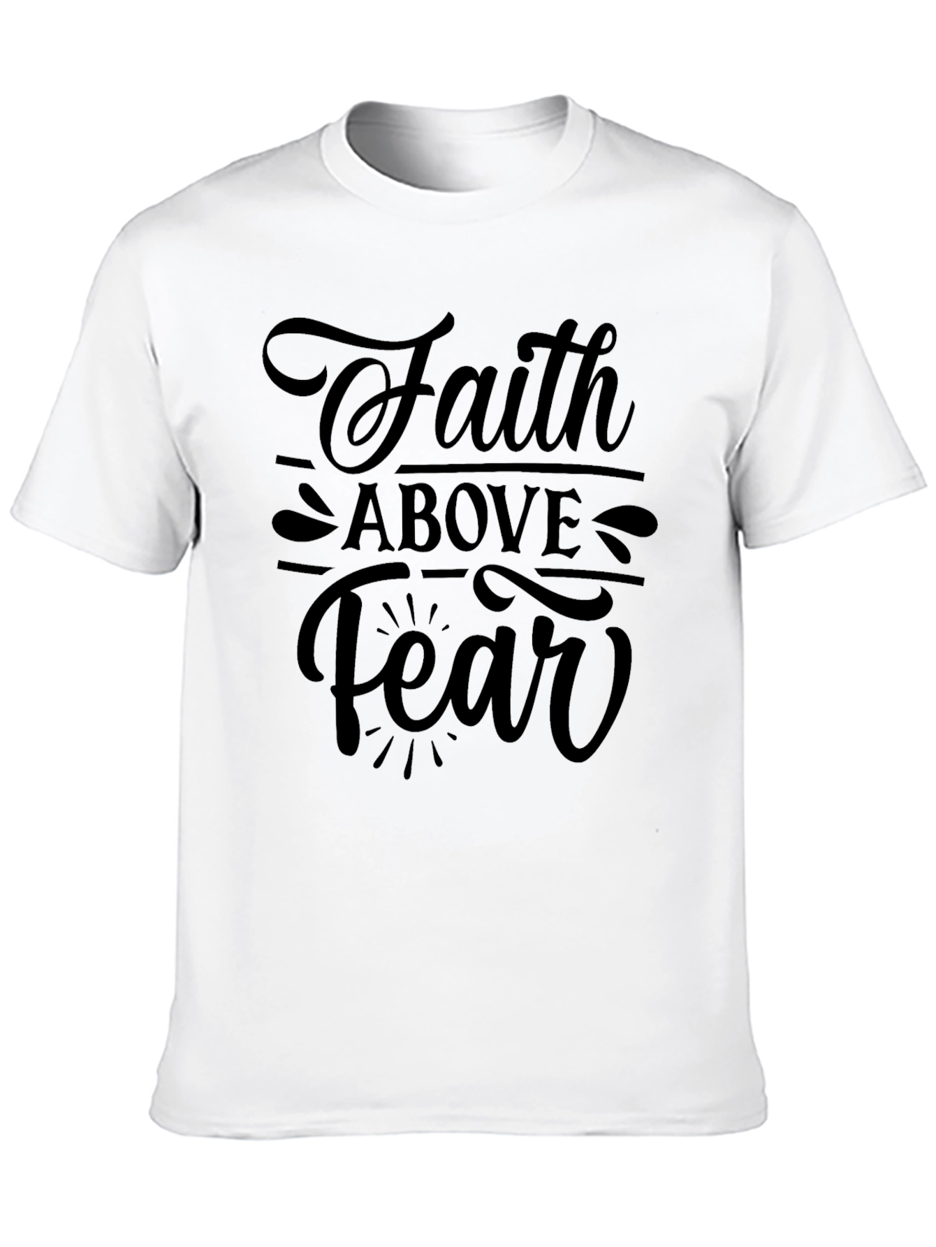 Black Faith Above Fear Graphic Tee - Black view 10