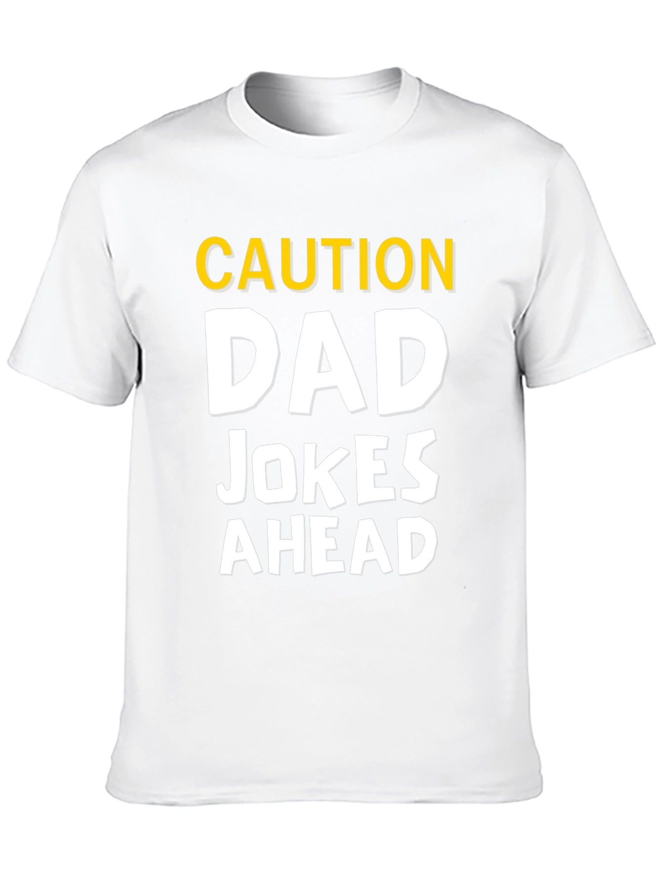 Black Caution Dad Jokes Ahead Humor Graphic Tee view 10
