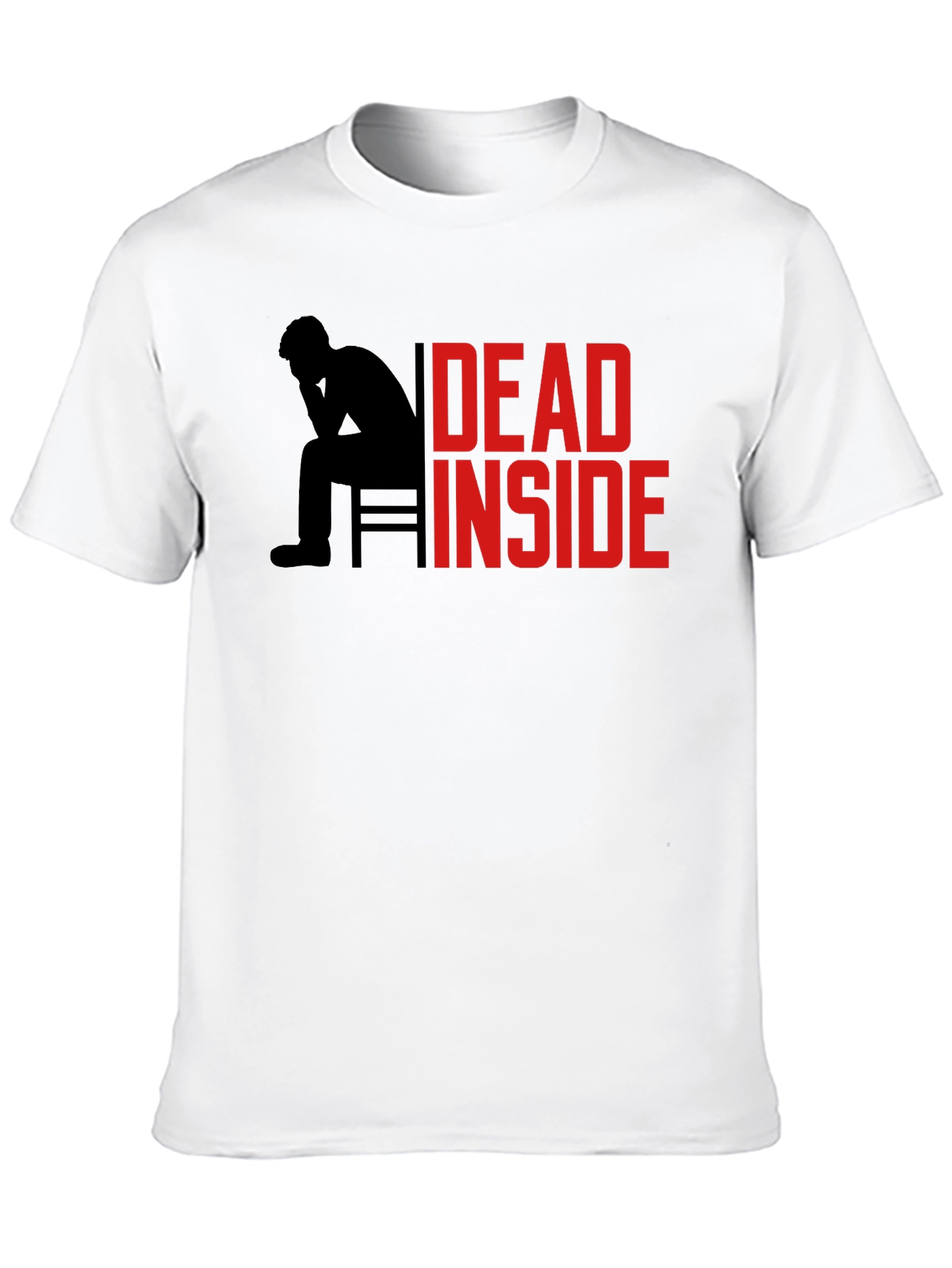 Black Dead Inside Graphic Tee - Men's Black T-Shirt view 10