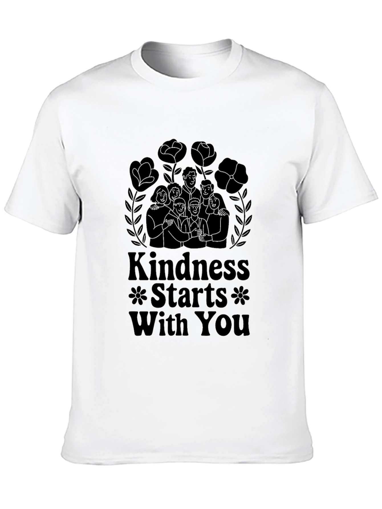Black Kindness Starts With You Graphic Tee view 10