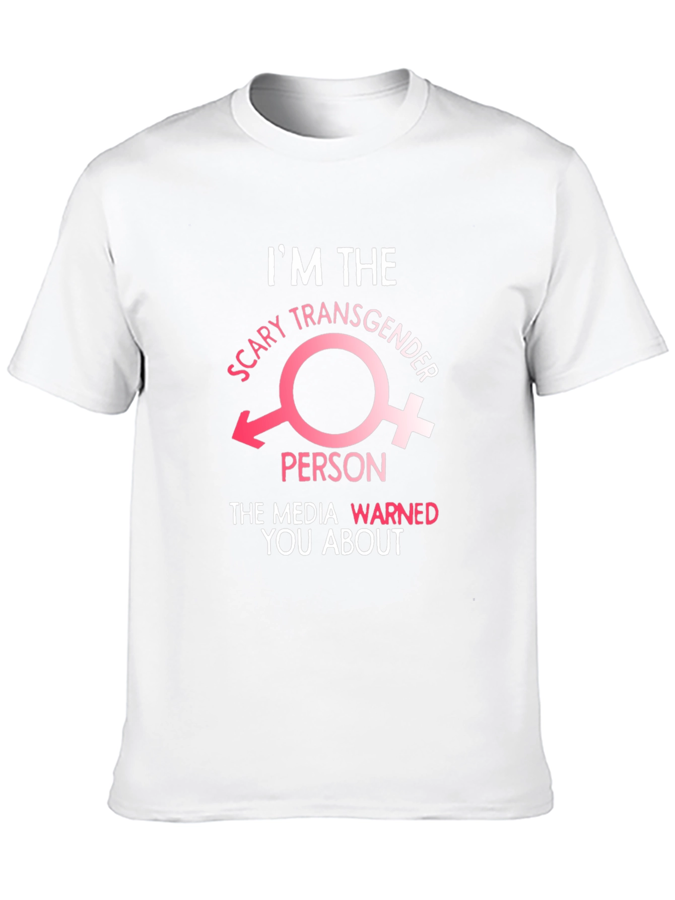 Black Scary Transgender Person T-Shirt - Media Warned You! view 10