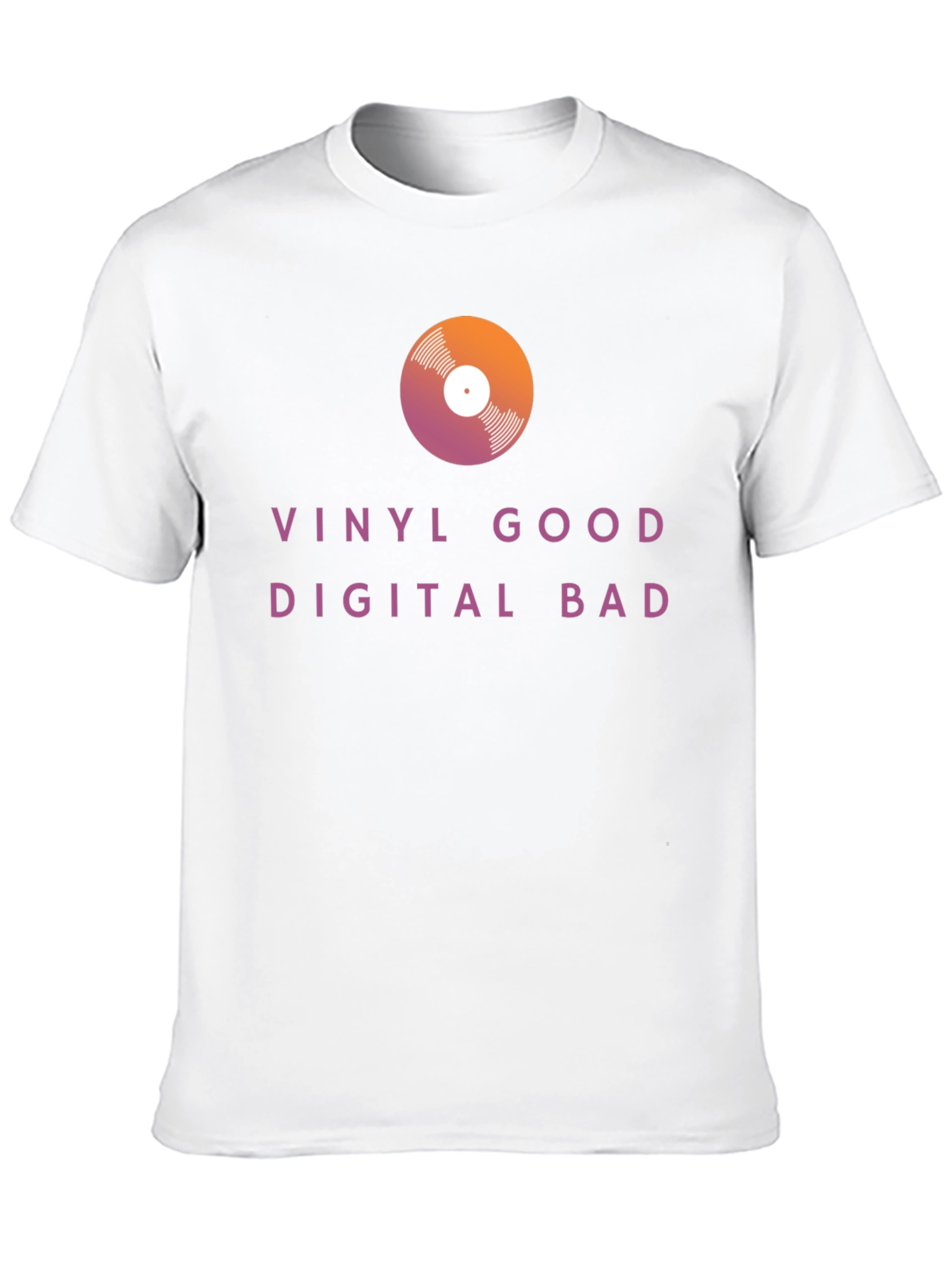 Black Vinyl Good Digital Bad Graphic Tee view 10
