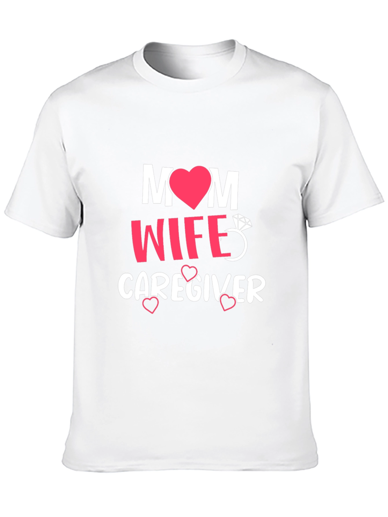 Black Mom Wife Caregiver Graphic Tee - Black T-Shirt view 10