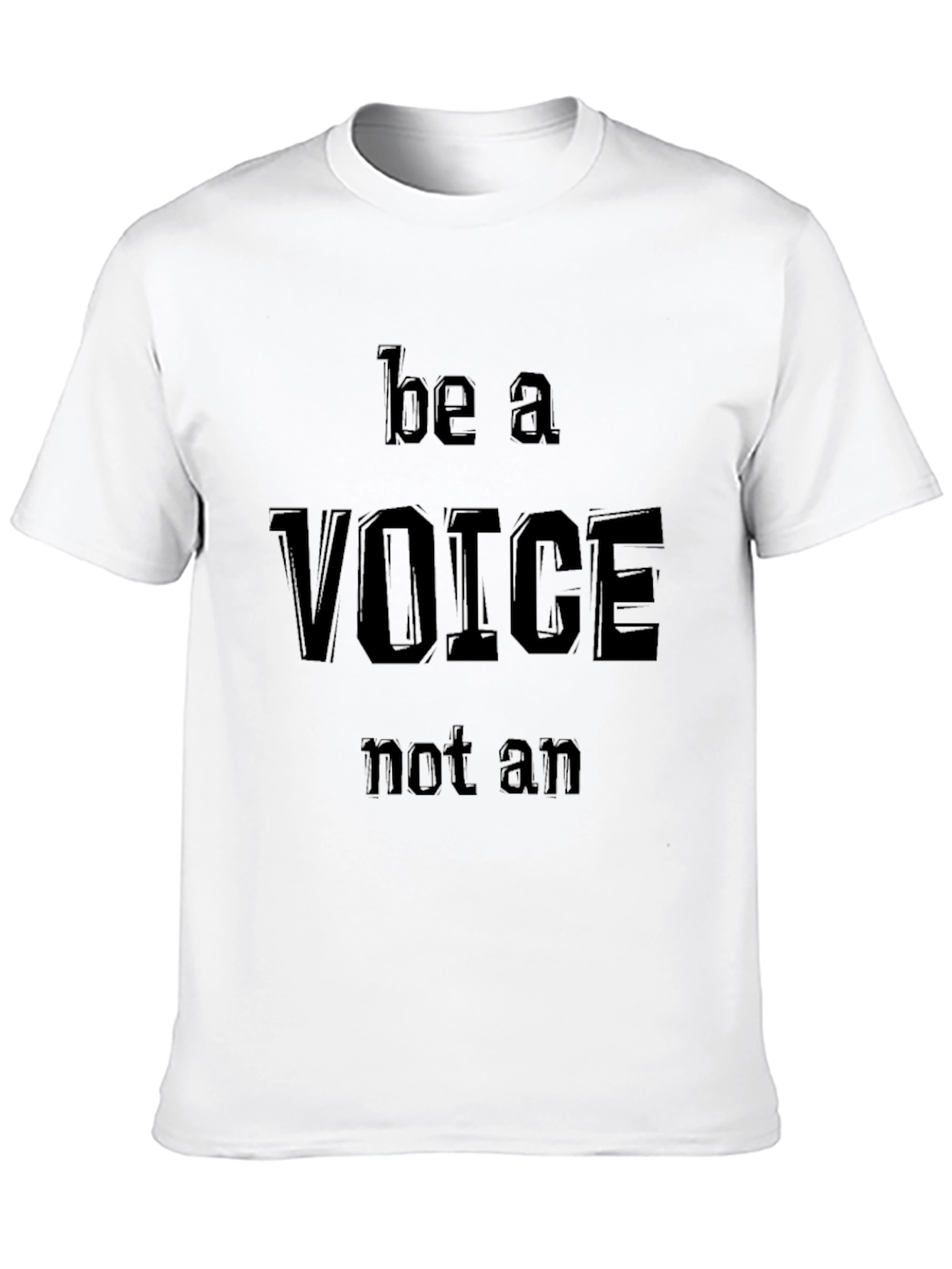 Black Be A Voice Graphic Tee - Black Crew Neck T-Shirt view 10