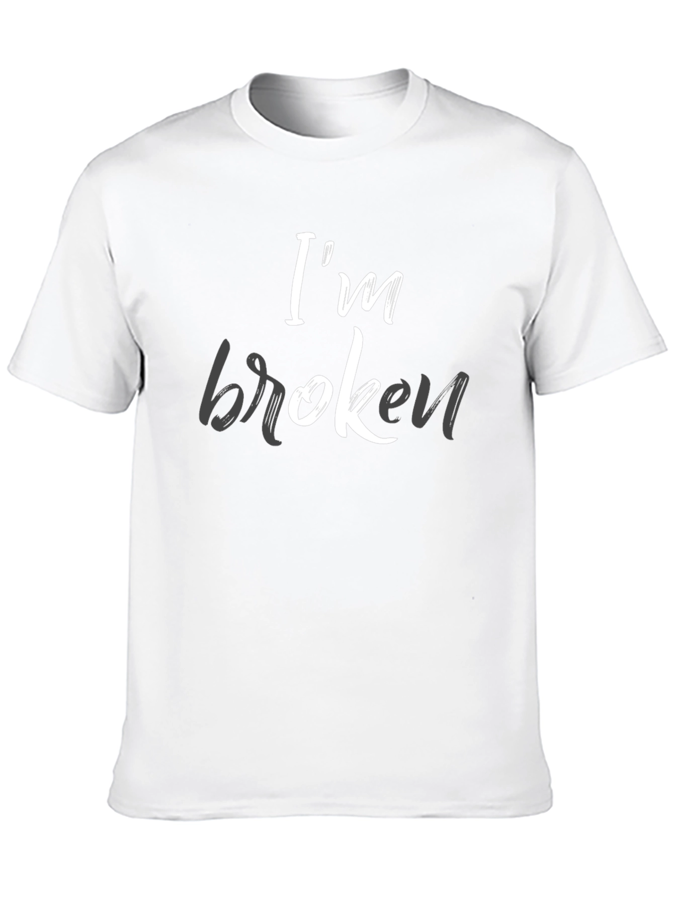 Black I'm Broken Graphic Tee - Men's Black T-Shirt view 10