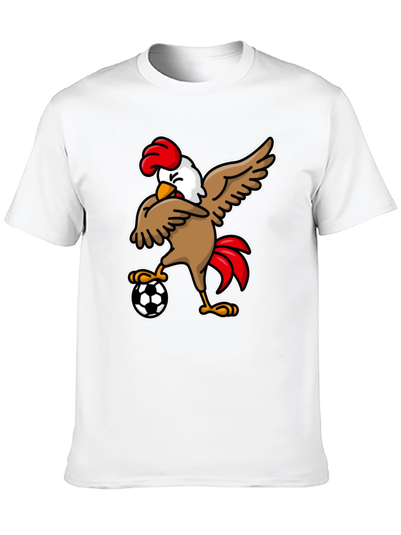 Black Chicken Soccer T-Shirt - Black view 10