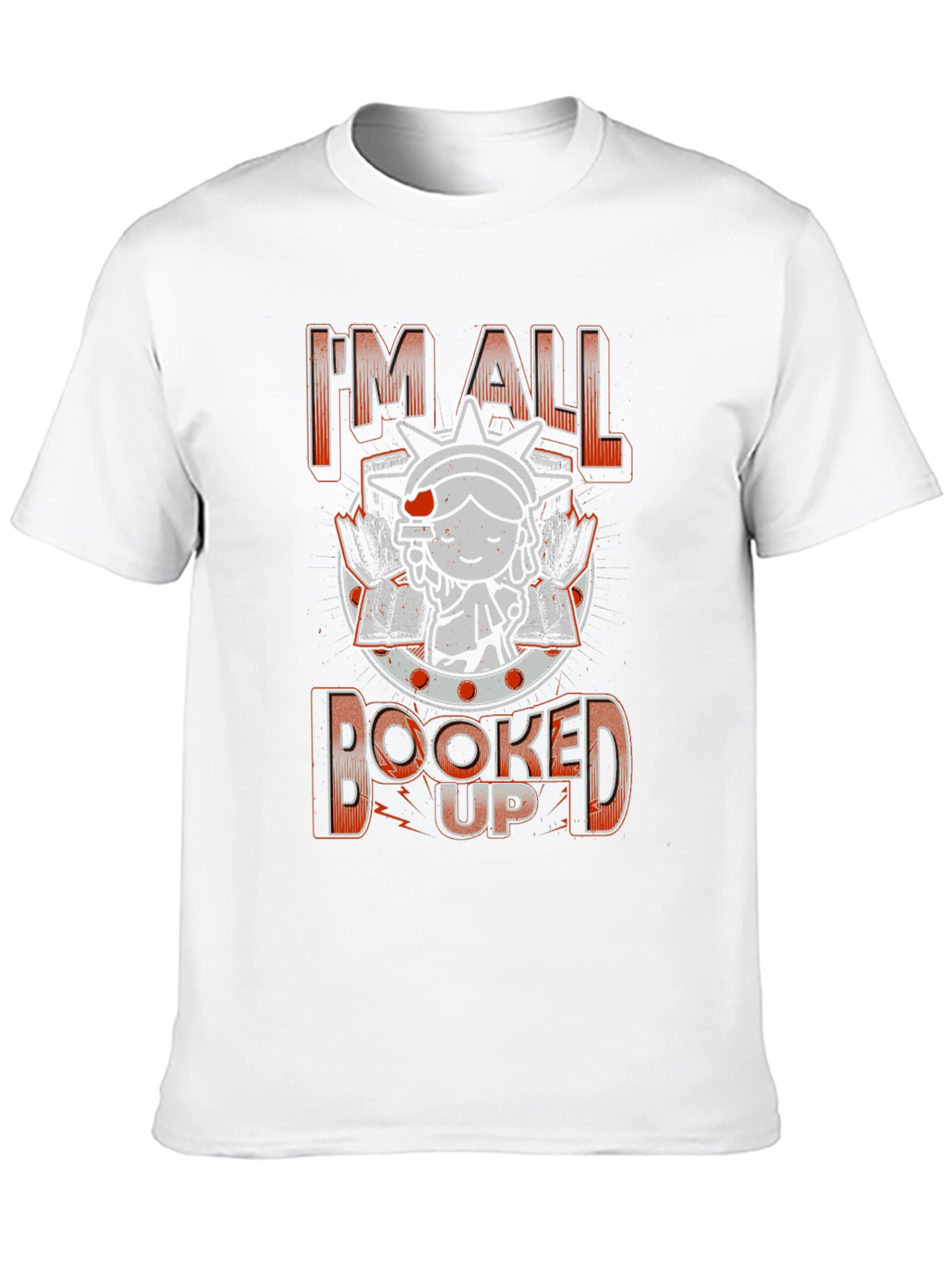 Black I'm All Booked Up T-Shirt - Book Lover Tee view 10