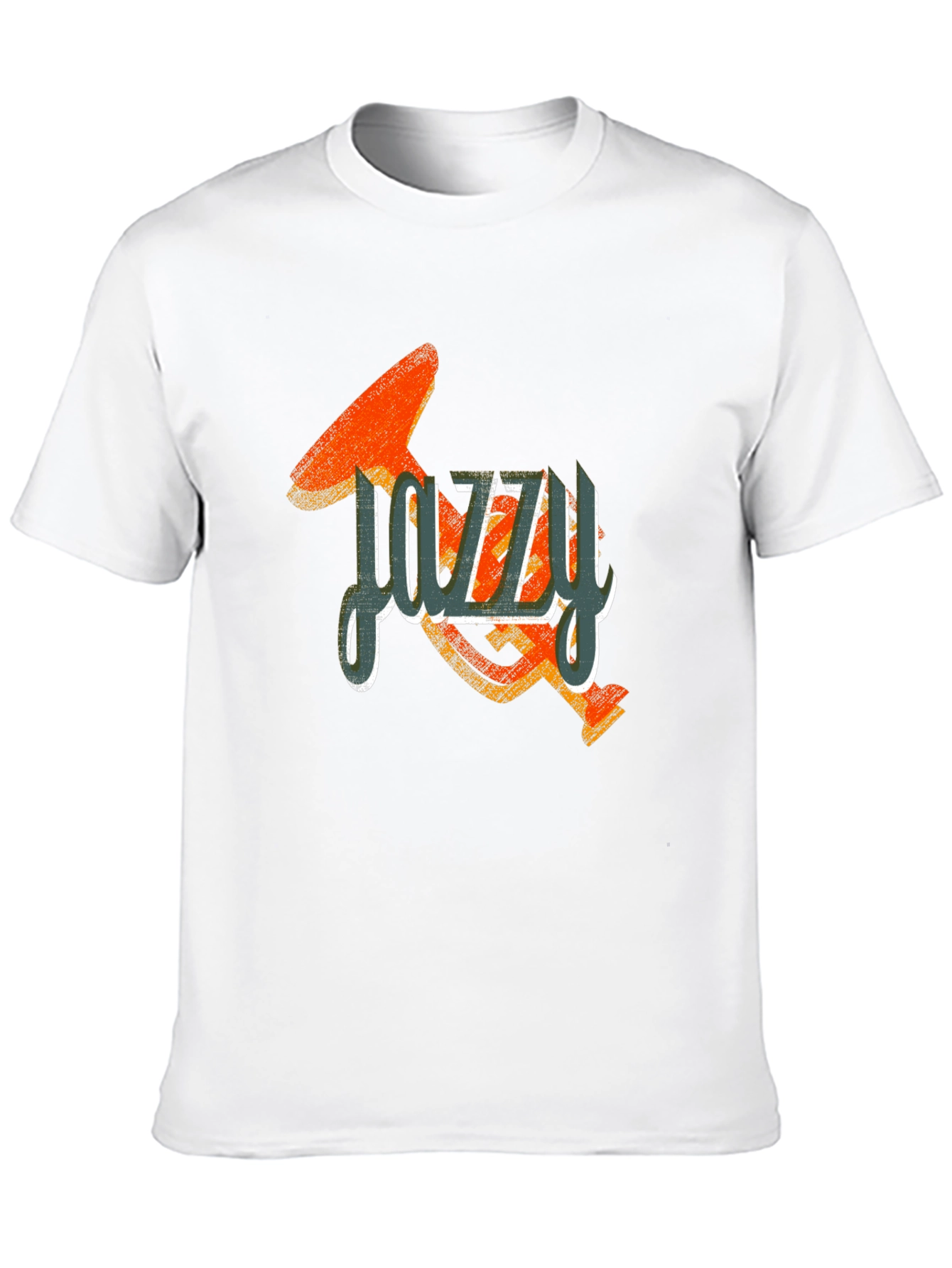 Black Jazzy Trumpet Graphic Tee - Cool Music T-Shirt view 10