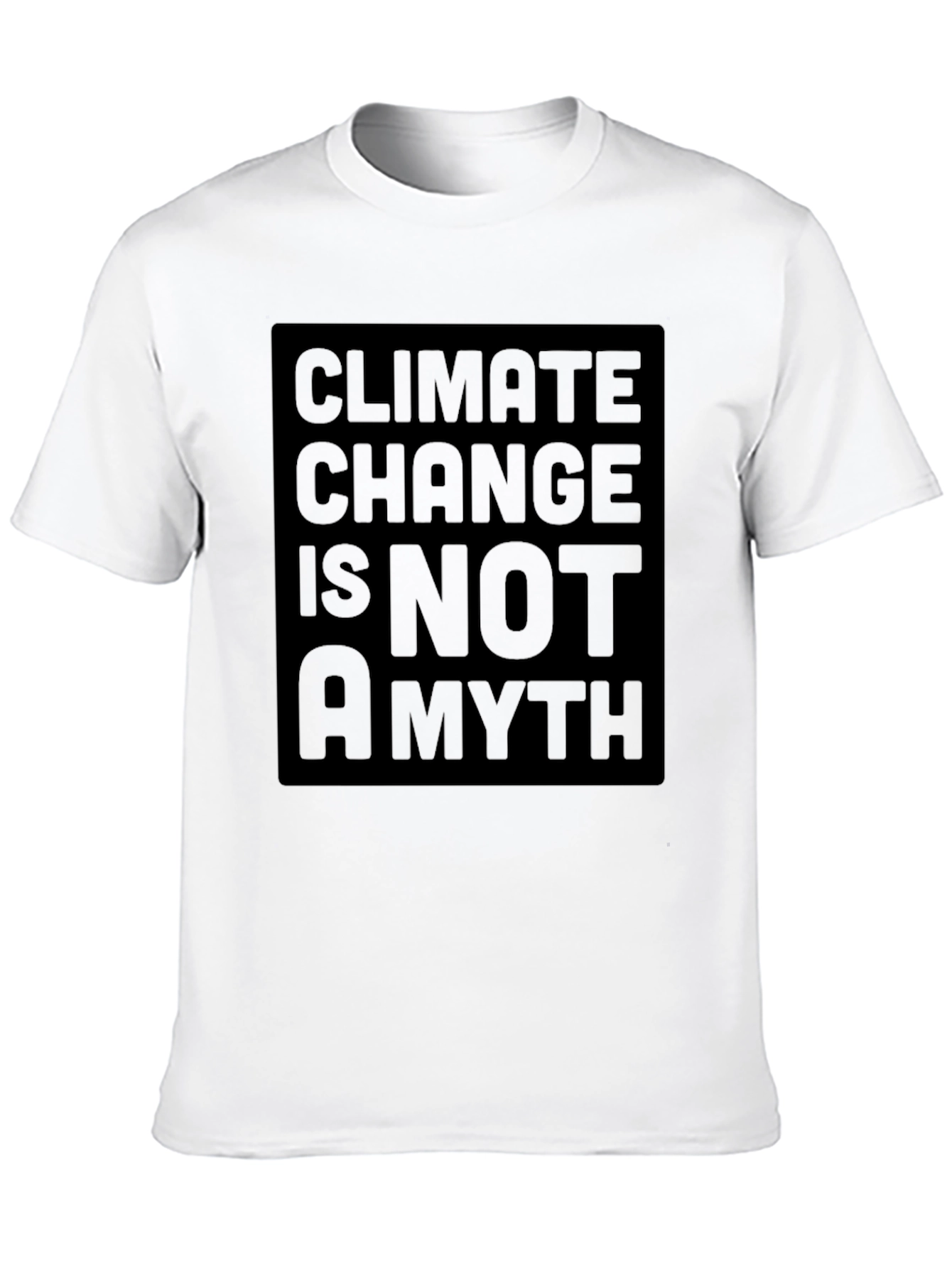 Black Climate Change Is Not A Myth Black Graphic Tee view 10