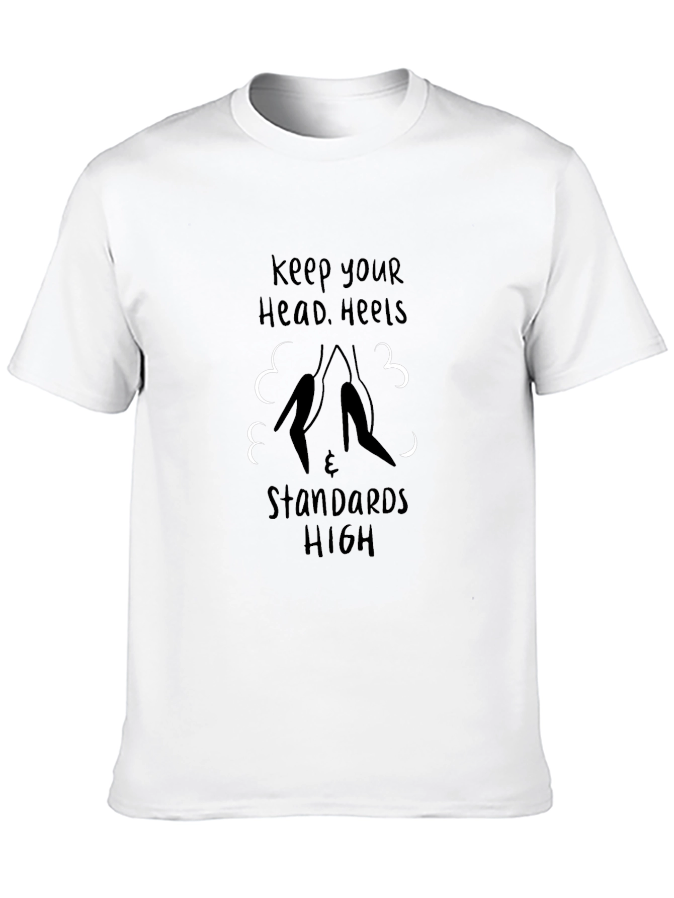 Black Keep Your Head Heels & Standards High Graphic Tee view 10