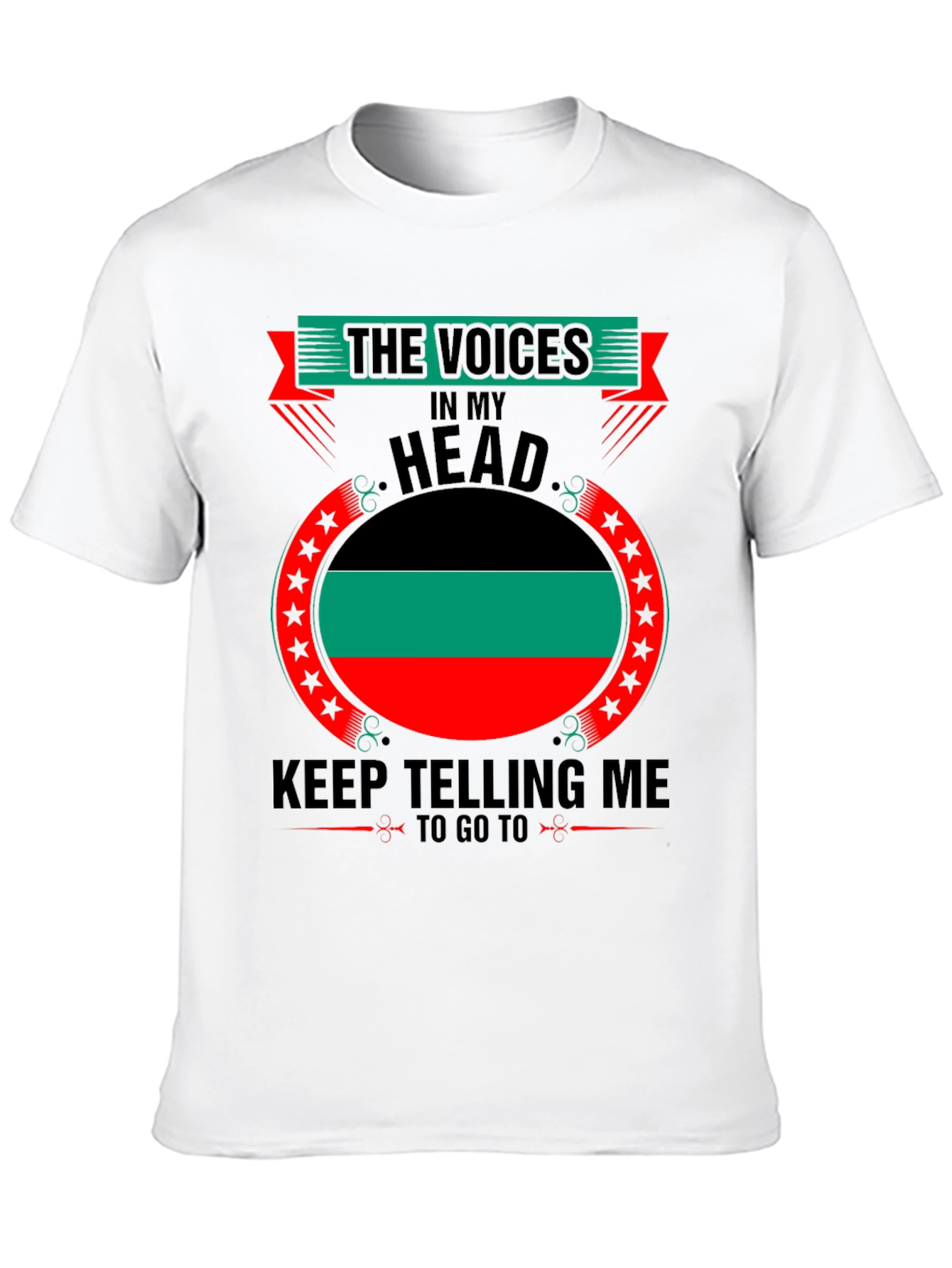 Black Voices in My Head Pan-African Flag T-Shirt view 10