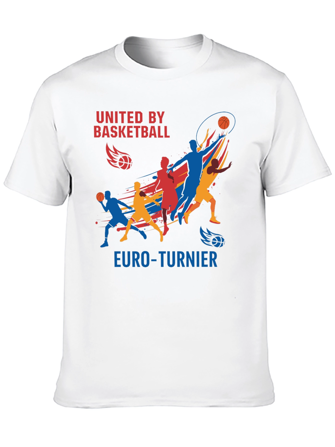 Black United by Basketball Euro-Turnier Black T-Shirt view 10