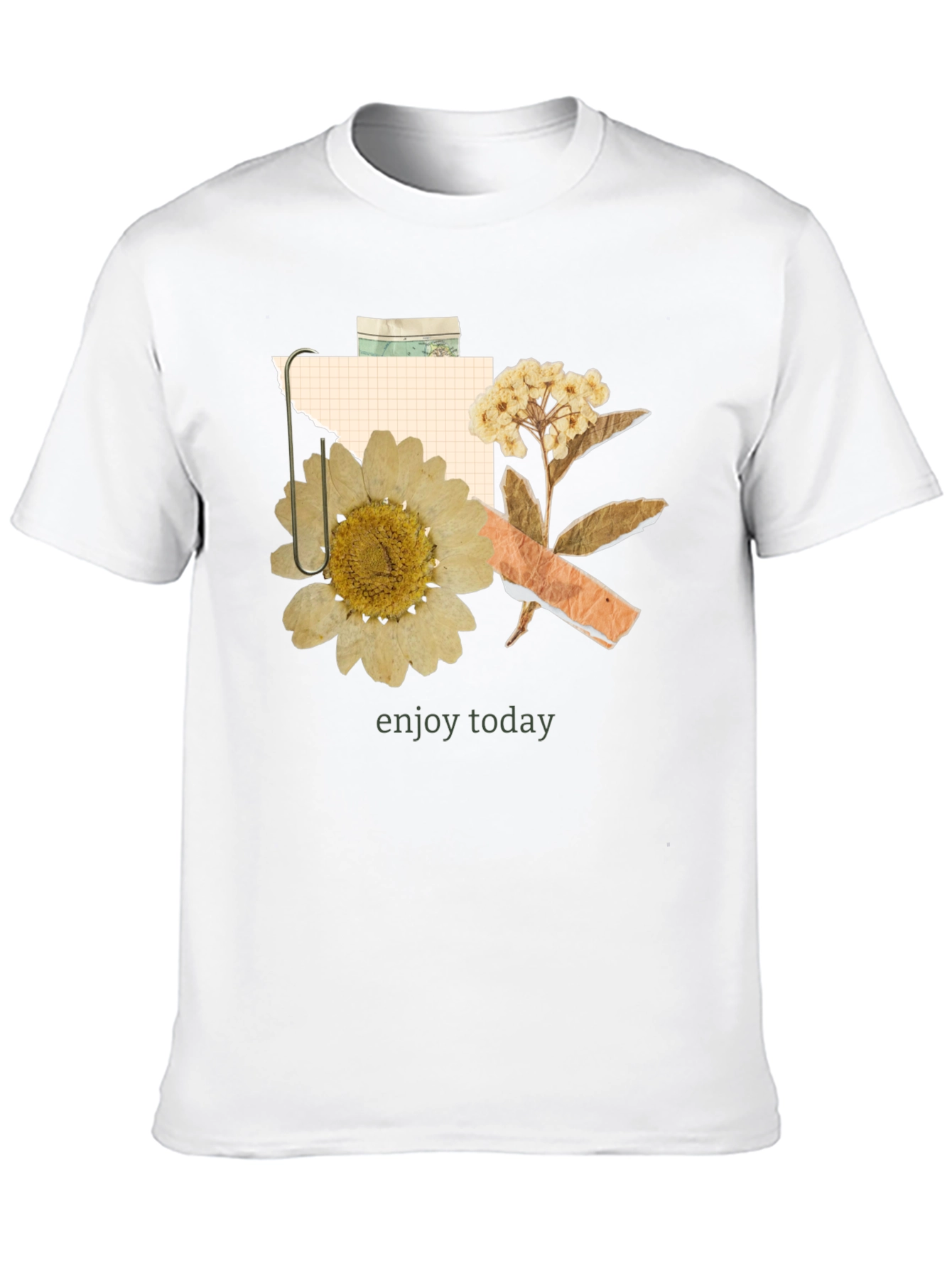 Black Floral Collage Graphic T-Shirt - Enjoy Today Tee view 10