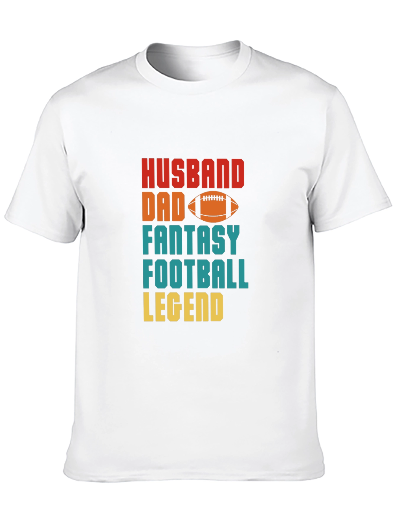 Black Husband Dad Fantasy Football Legend T-Shirt view 10