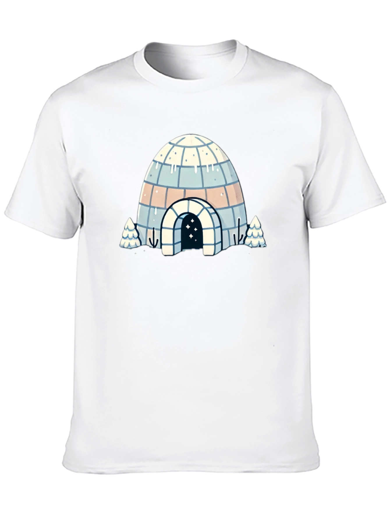 Black Igloo Graphic Tee - Cool Winter Design view 10
