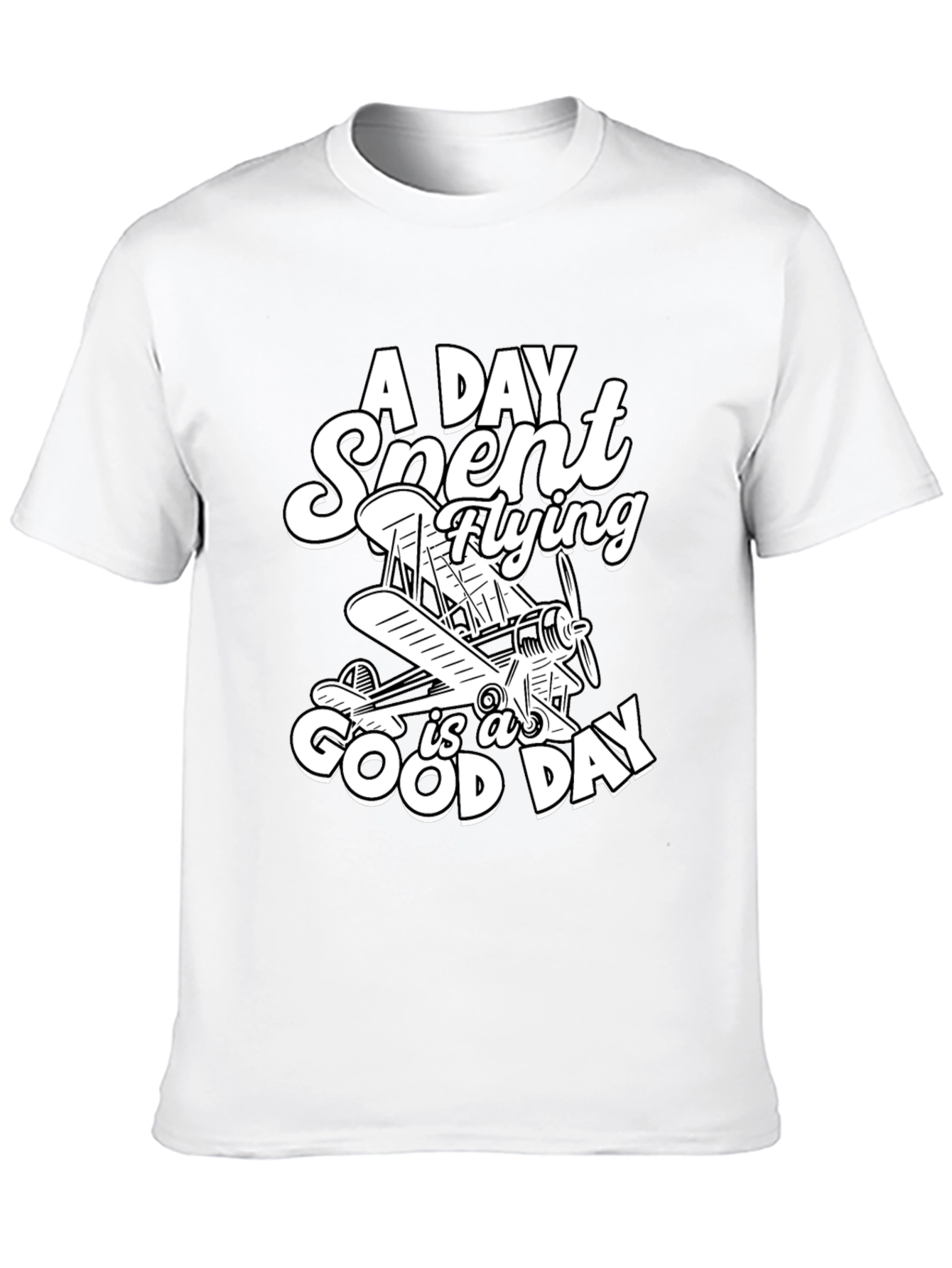 Black Flying Enthusiast T-Shirt - A Good Day view 10