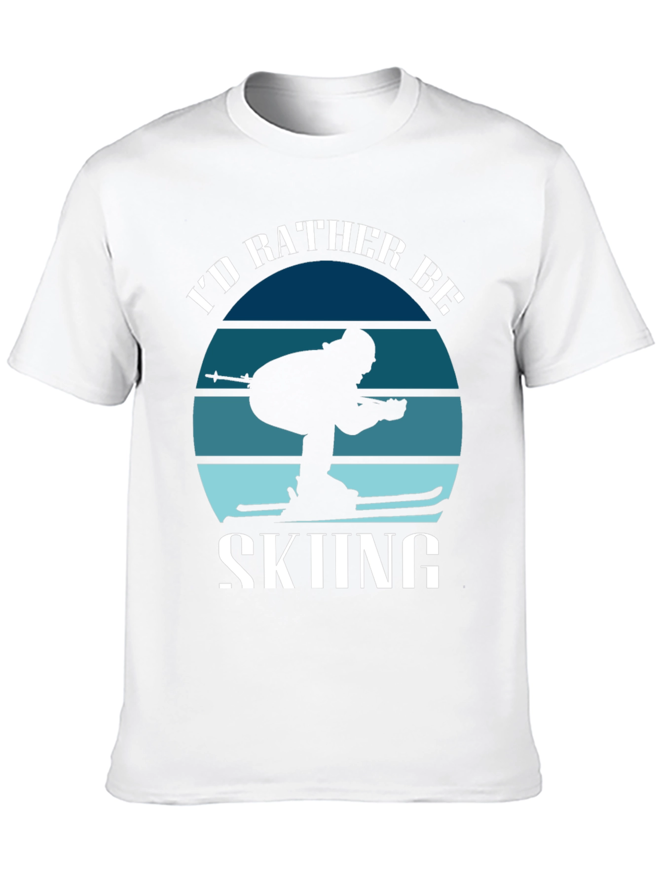 Black I'd Rather Be Skiing T-Shirt view 10