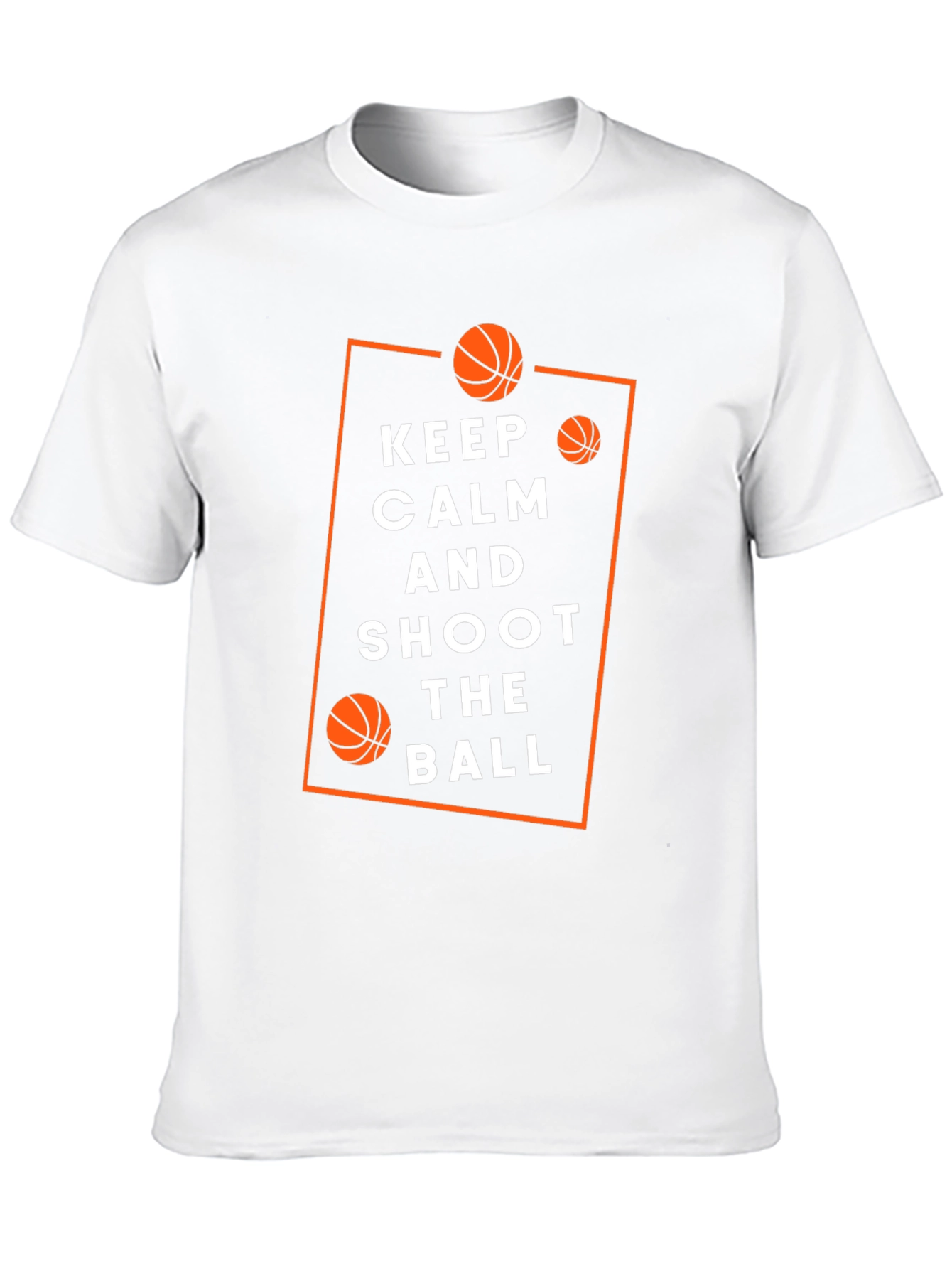 Black Keep Calm & Shoot Basketball T-Shirt view 10