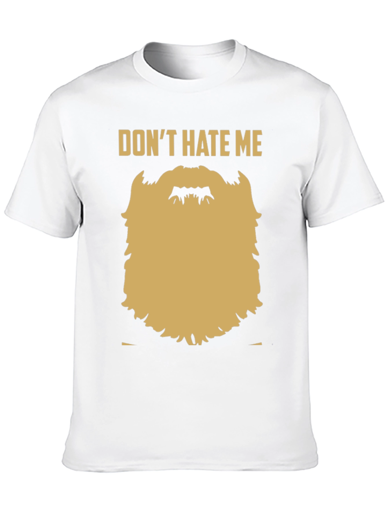 Black Funny Beard Graphic T-Shirt - Don't Hate Me view 10