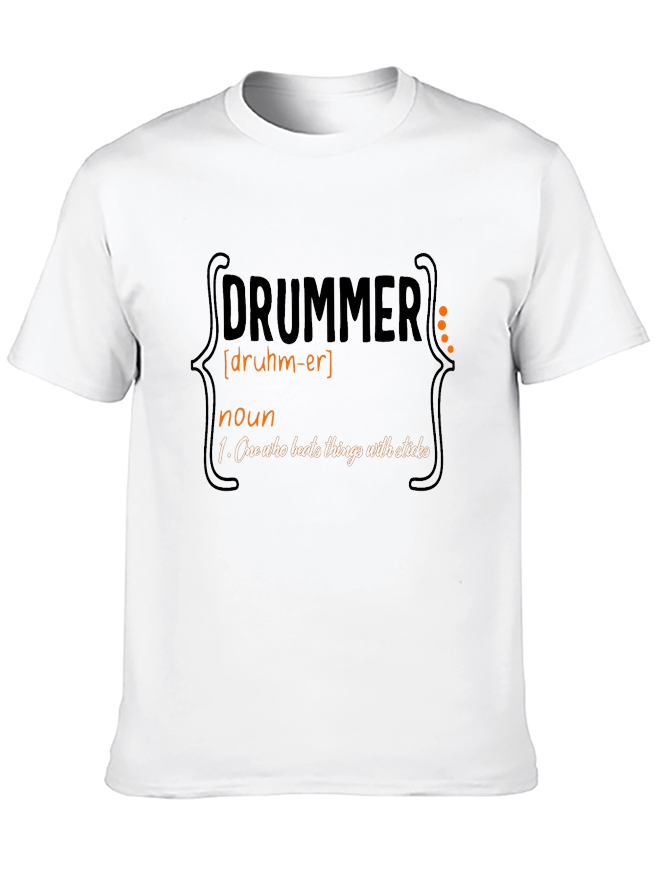 Black Drummer Definition Graphic Tee - Black view 10
