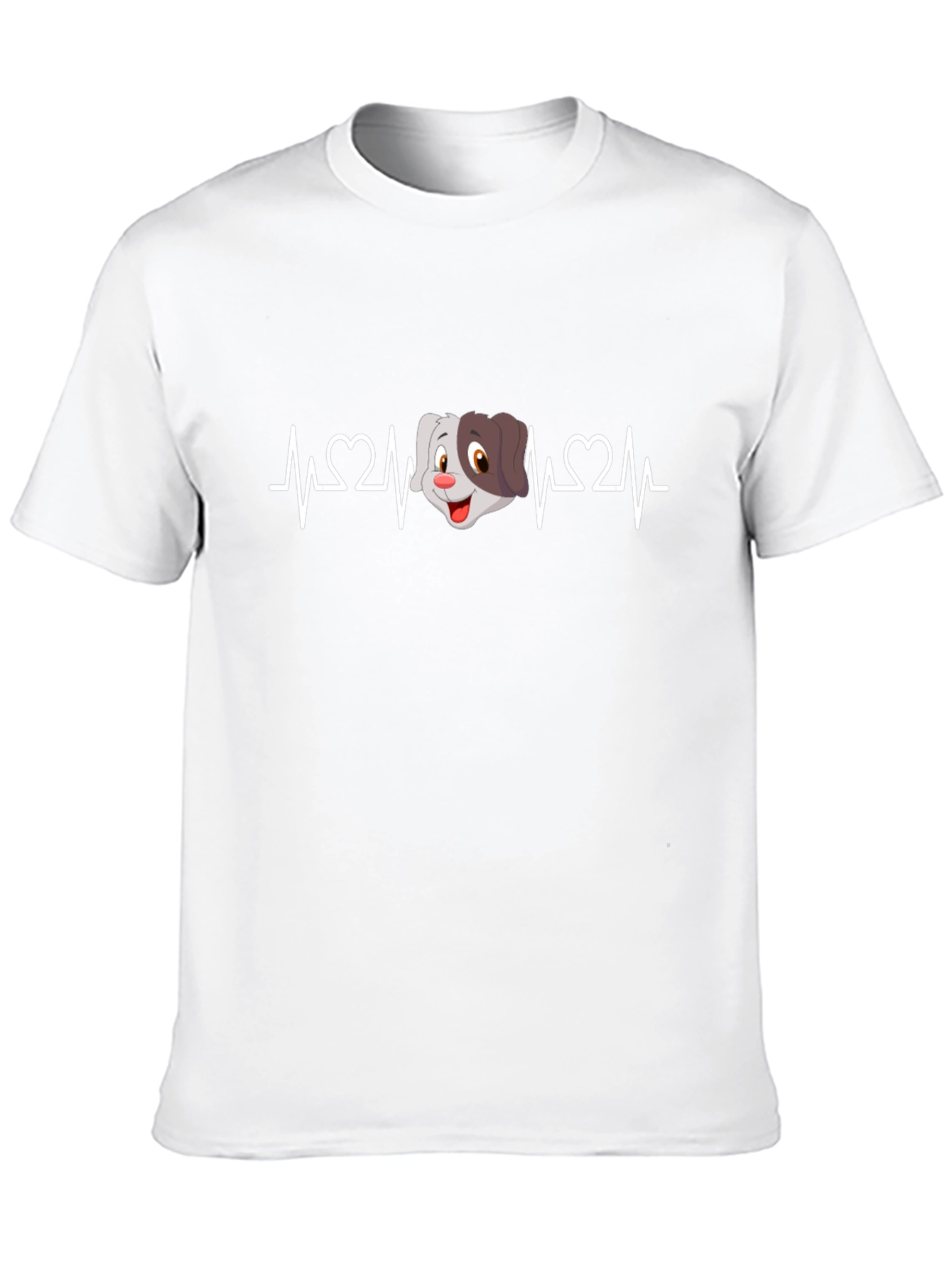 Black Dog Heartbeat T-Shirt - Cute Cartoon Pet Tee view 10