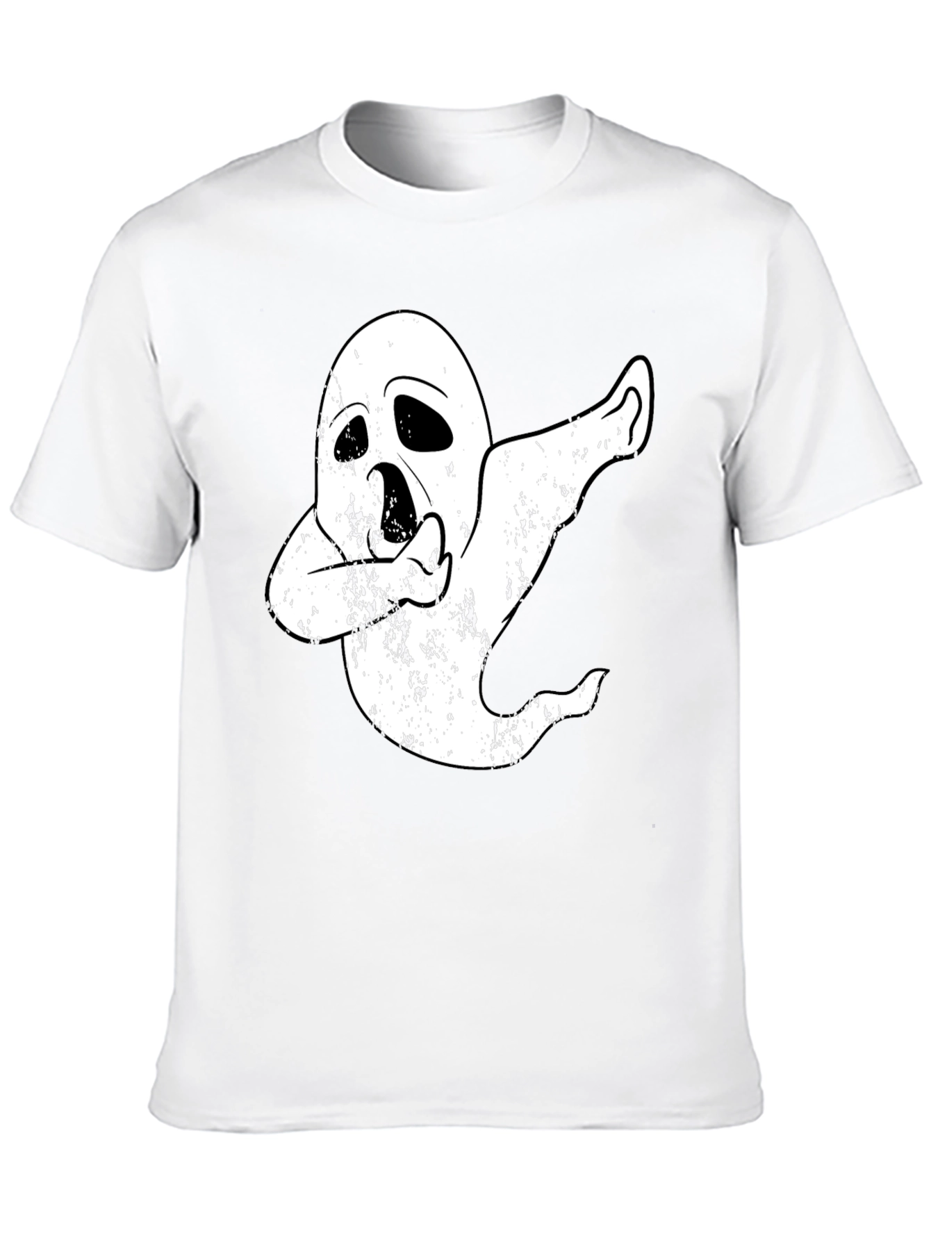 Black Dabbing Ghost T-Shirt - Halloween Costume Tee view 10