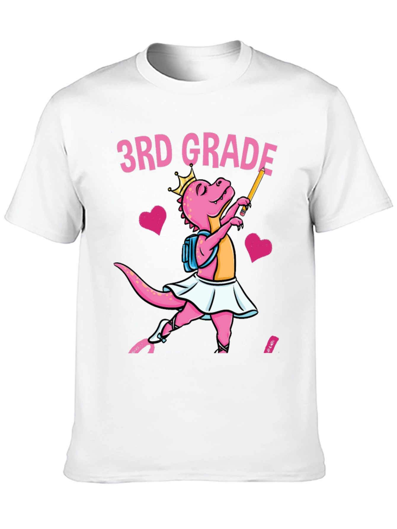 Black 3rd Grade Dinosaur T-Shirt view 10
